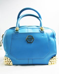 Philipp Plein The Rivets Of Metal Blue Tote