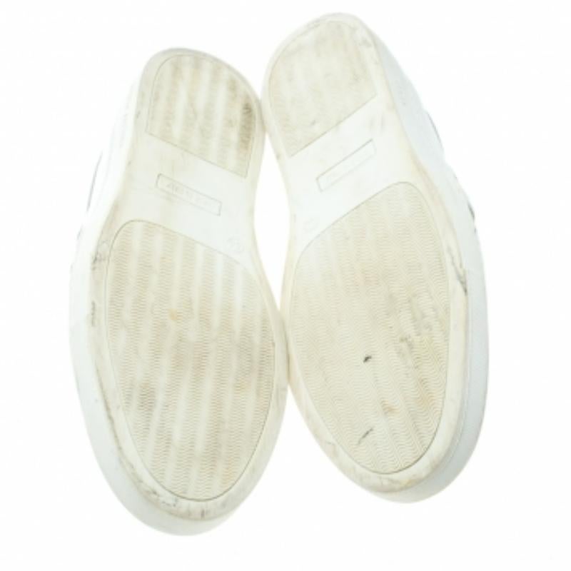 Philipp Plein Baskets pantoufles en cuir blanc taille 44 en vente 2