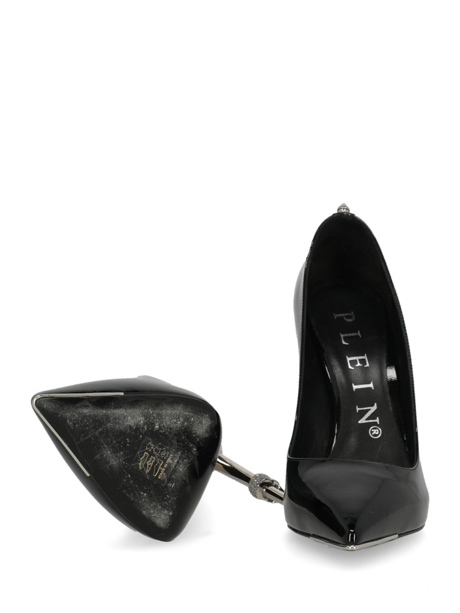 Philipp Plein Woman Pumps Black Leather IT 38 For Sale 1
