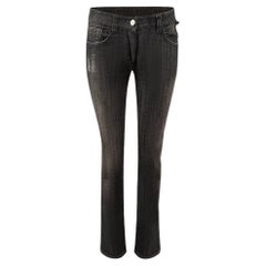 Philipp Plein Women's Anthracite Faded Skinny Jeans