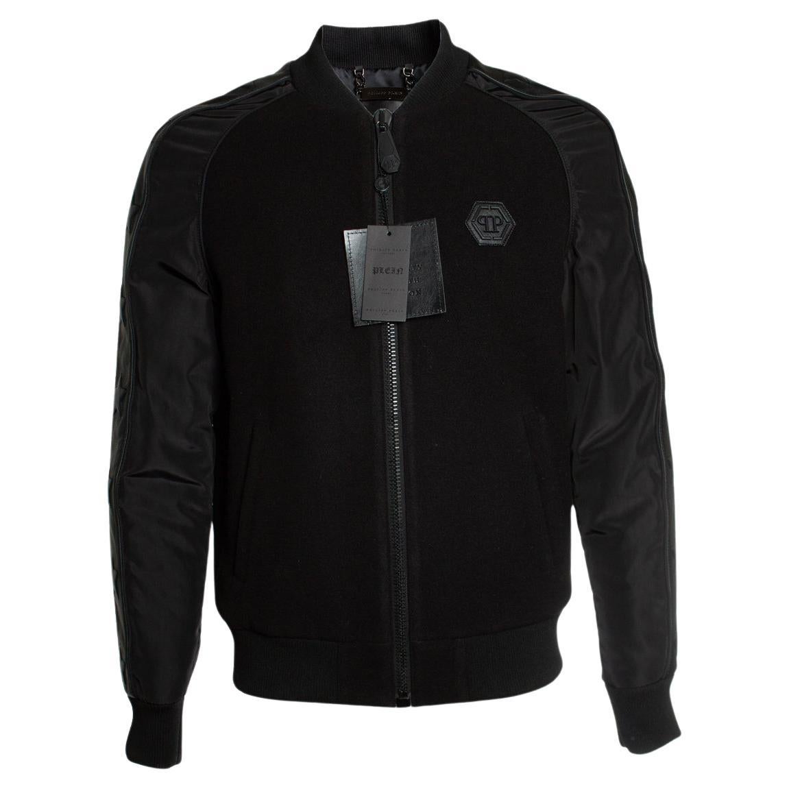 Philipp Plein, Wool fleece bomber For Sale