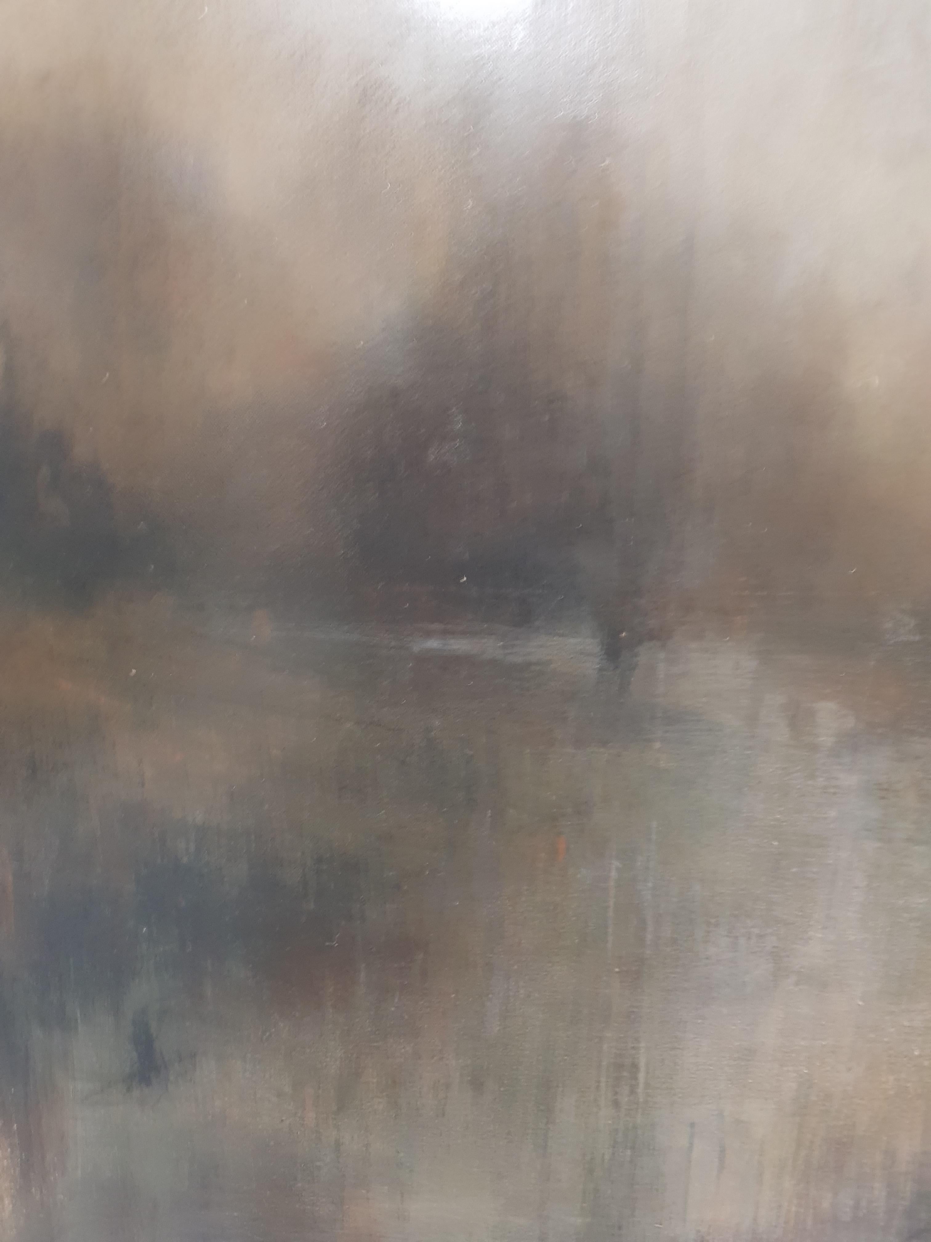 Untitled 0015, Original painting, Atmospheric Art, Industrial North, Romanticism For Sale 3
