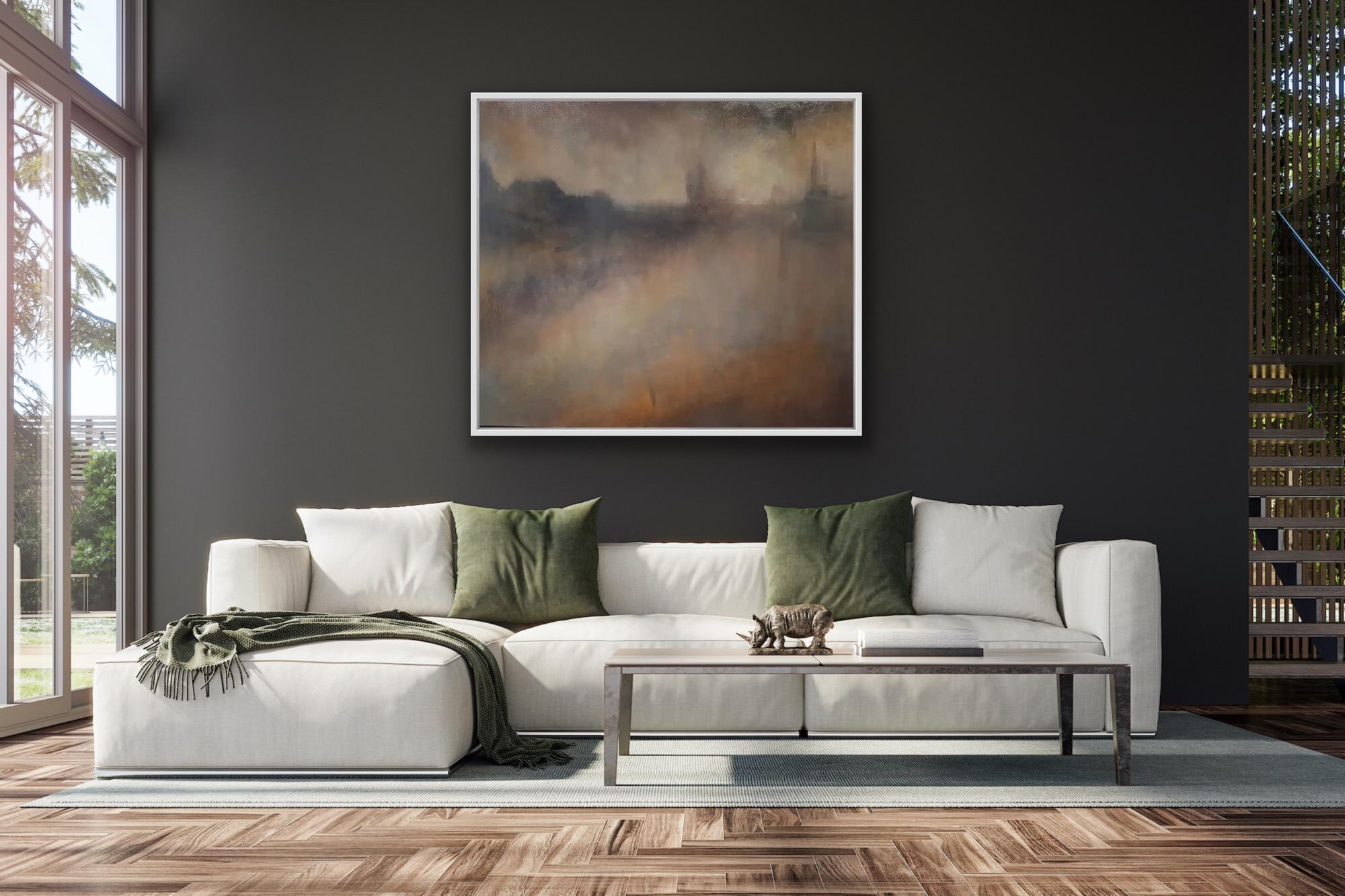 Untitled 0042, Original painting, Atmospheric Art, Industrial North, Romanticism - Contemporary Painting by Philippa Anderson