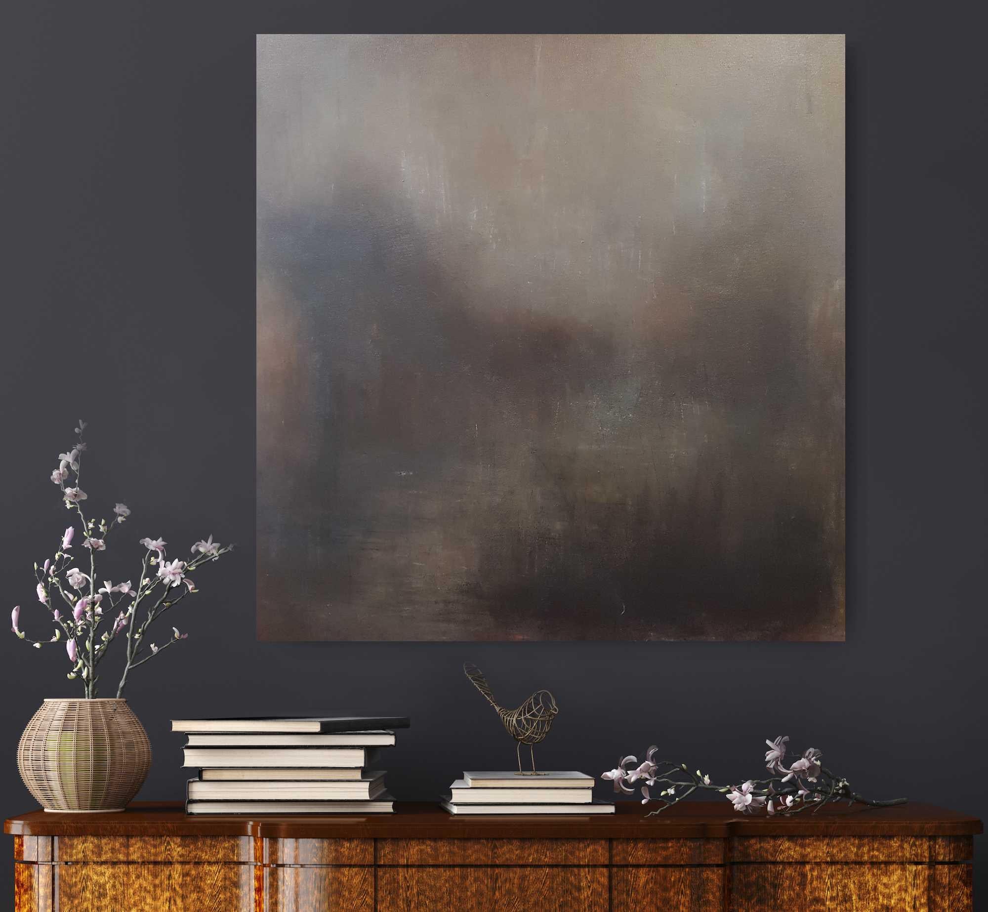 Untitled #18, Original painting, Atmospheric Art, Industrial North, Romanticism - Contemporary Painting by Philippa Anderson
