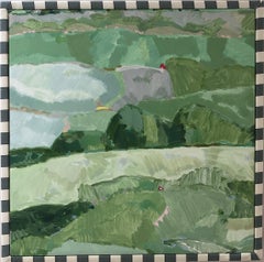 IMAGINED PLACES 2, Originalgemälde, Landschaft, Pastell, Stoff