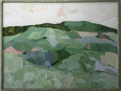 IMAGINED PLACES 6, Originalgemälde, Landschaft, Pastell, Stoff