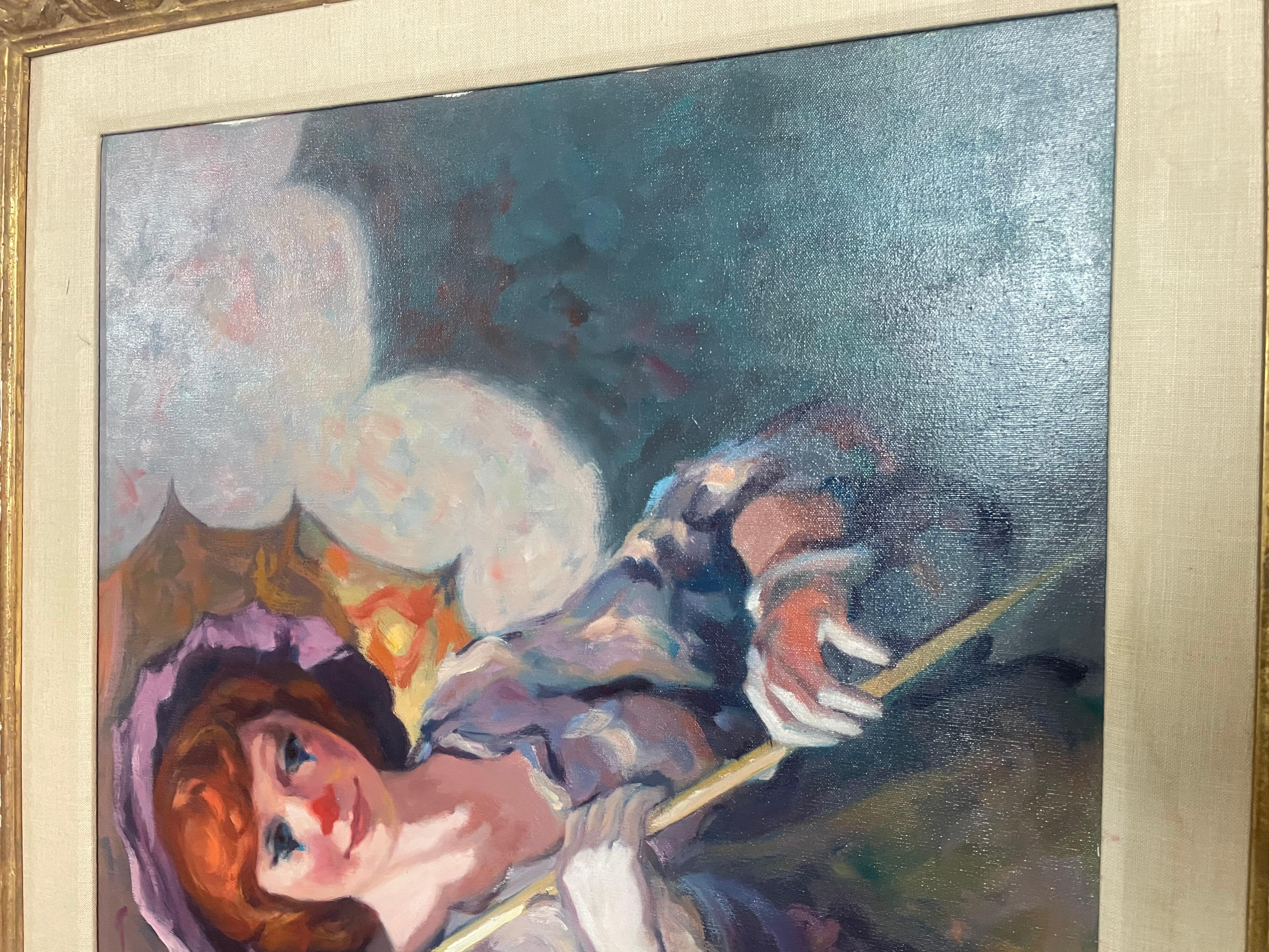 “Lady Clown with umbrella” For Sale 1