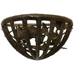 Philippe Anthonioz (1953), patinated bronze sconce, circa 1988, France.