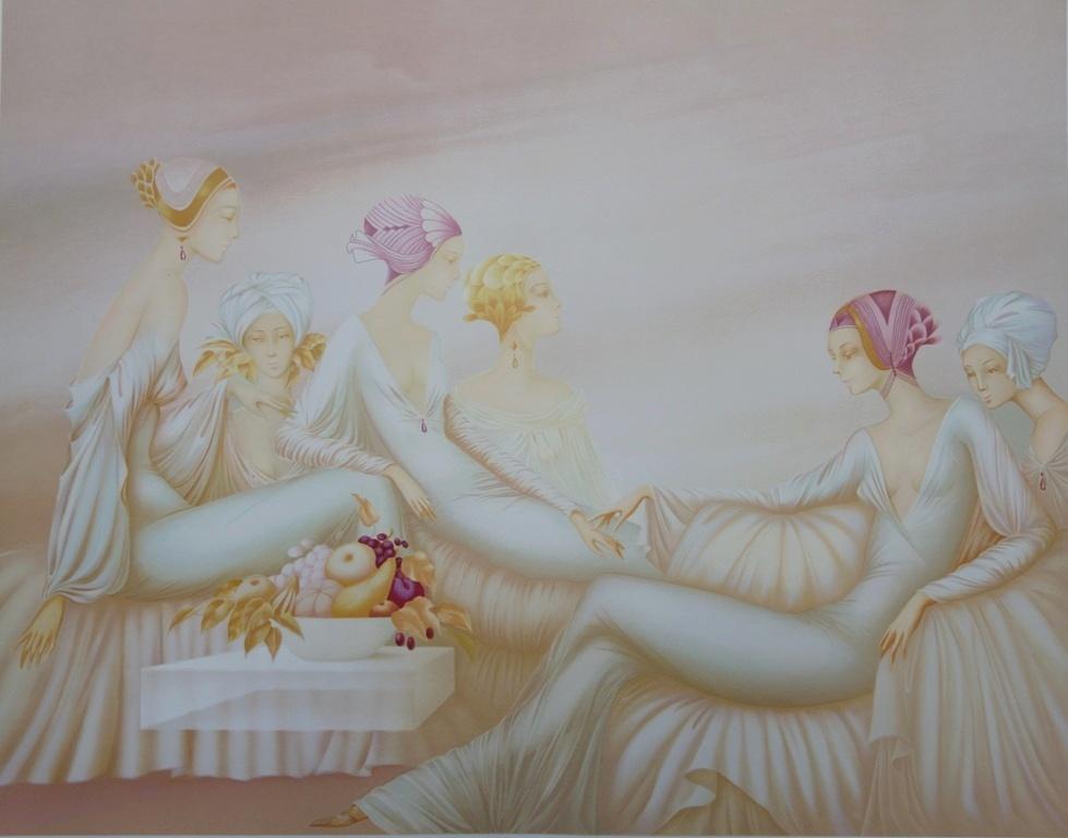 Fruit Cup - Original handsigned lithograph - Modern Print by Philippe Augé