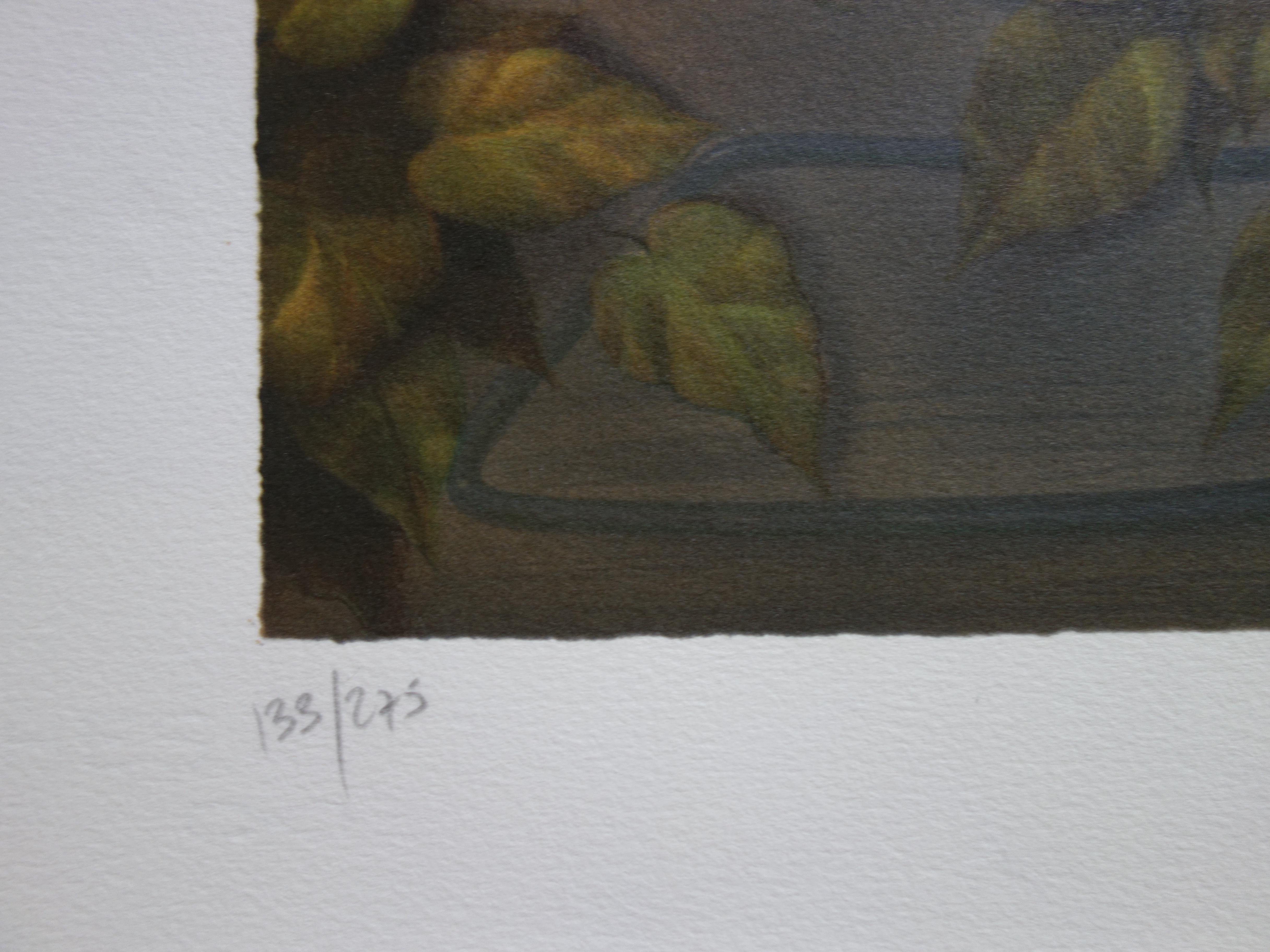 Philippe AUGE (1935-)
The Beauties in the Garden

Original lithograph
Handsigned in pencil
Limited /275 copies
On vellum 56 x 76 cm (c. 22.04 x 29.92 in)

Excellent condition