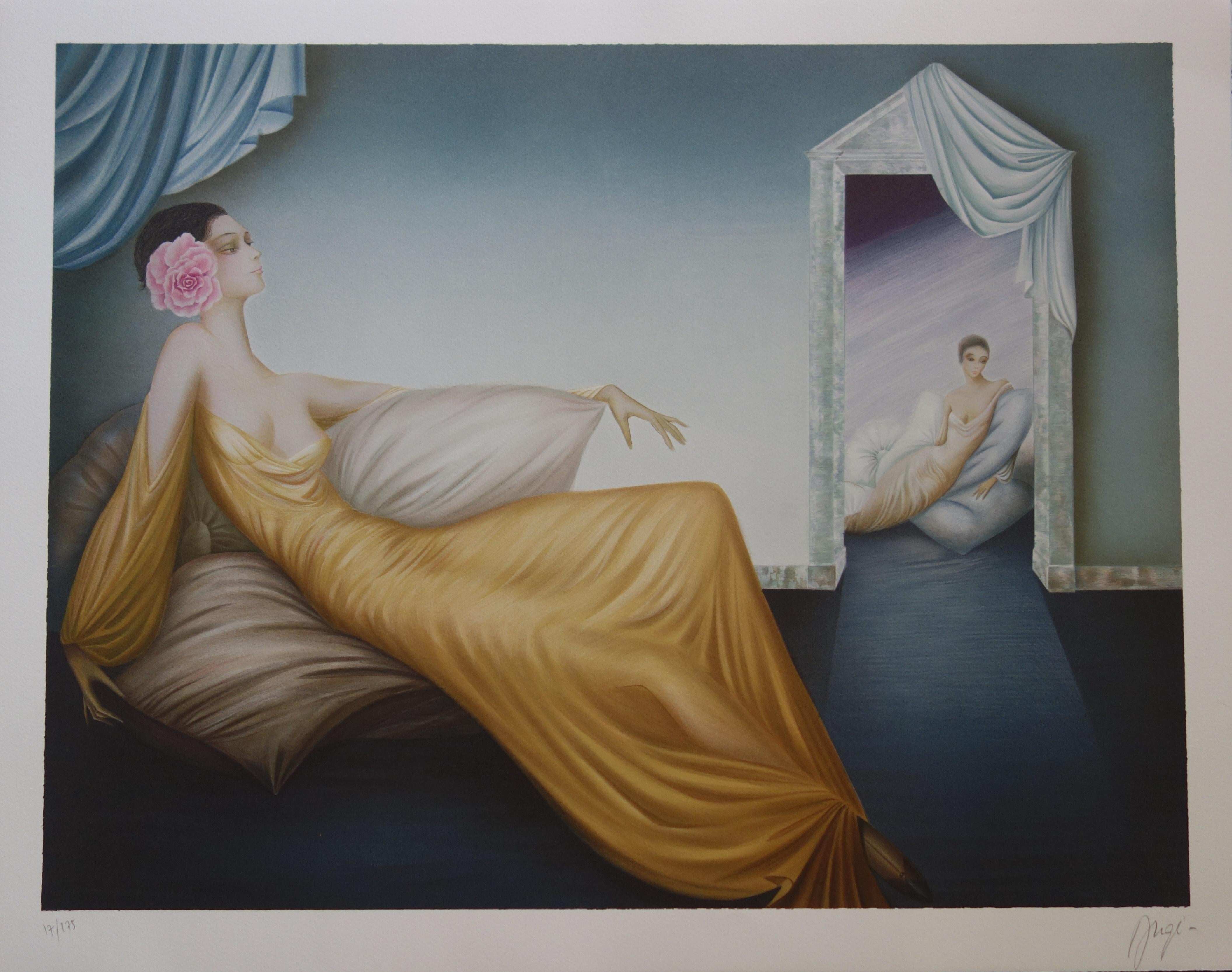 Philippe Augé Figurative Print - The Odalisque - Original handsigned lithograph