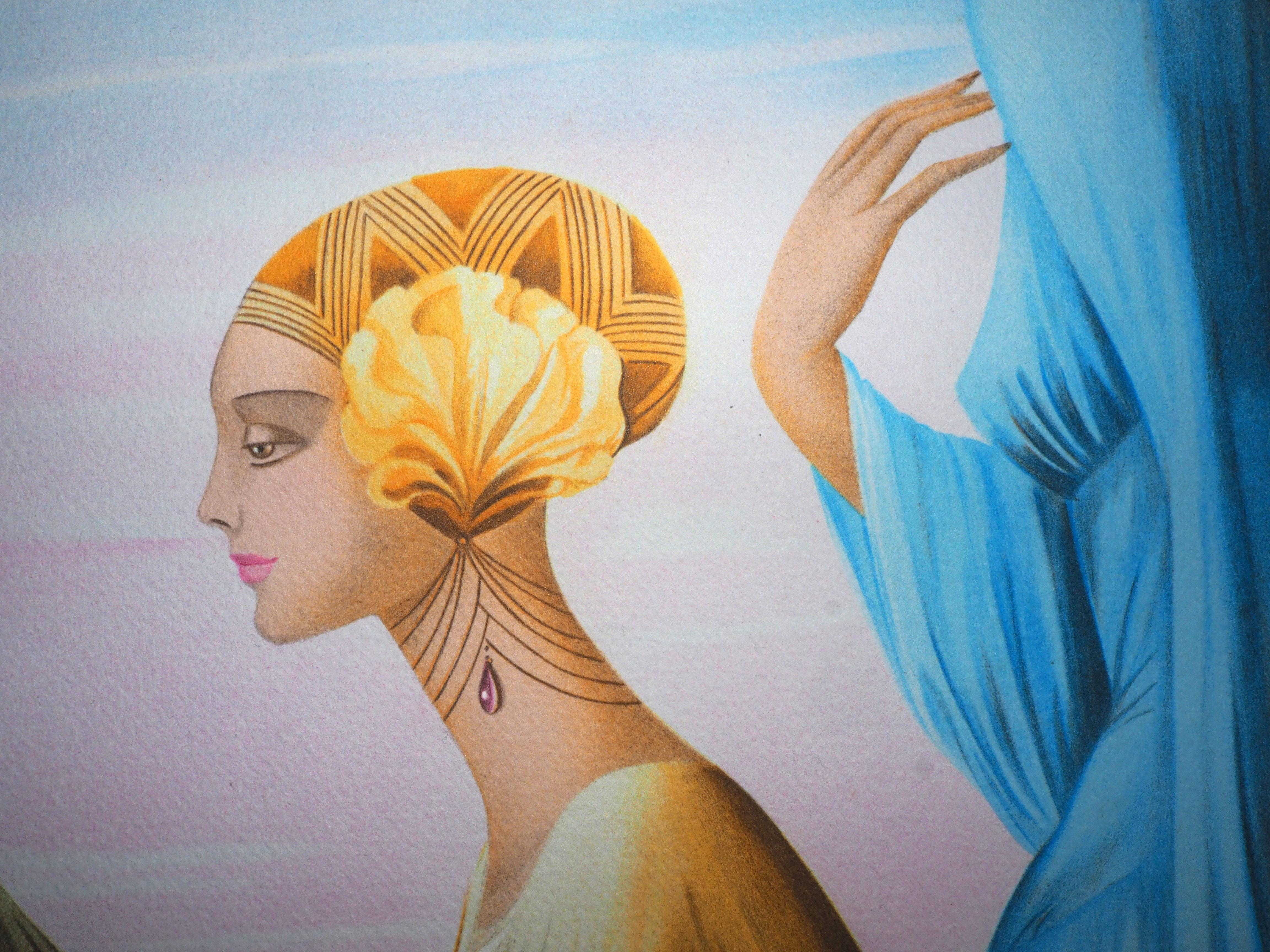 The Three Graces - Original handsigned lithograph For Sale 1