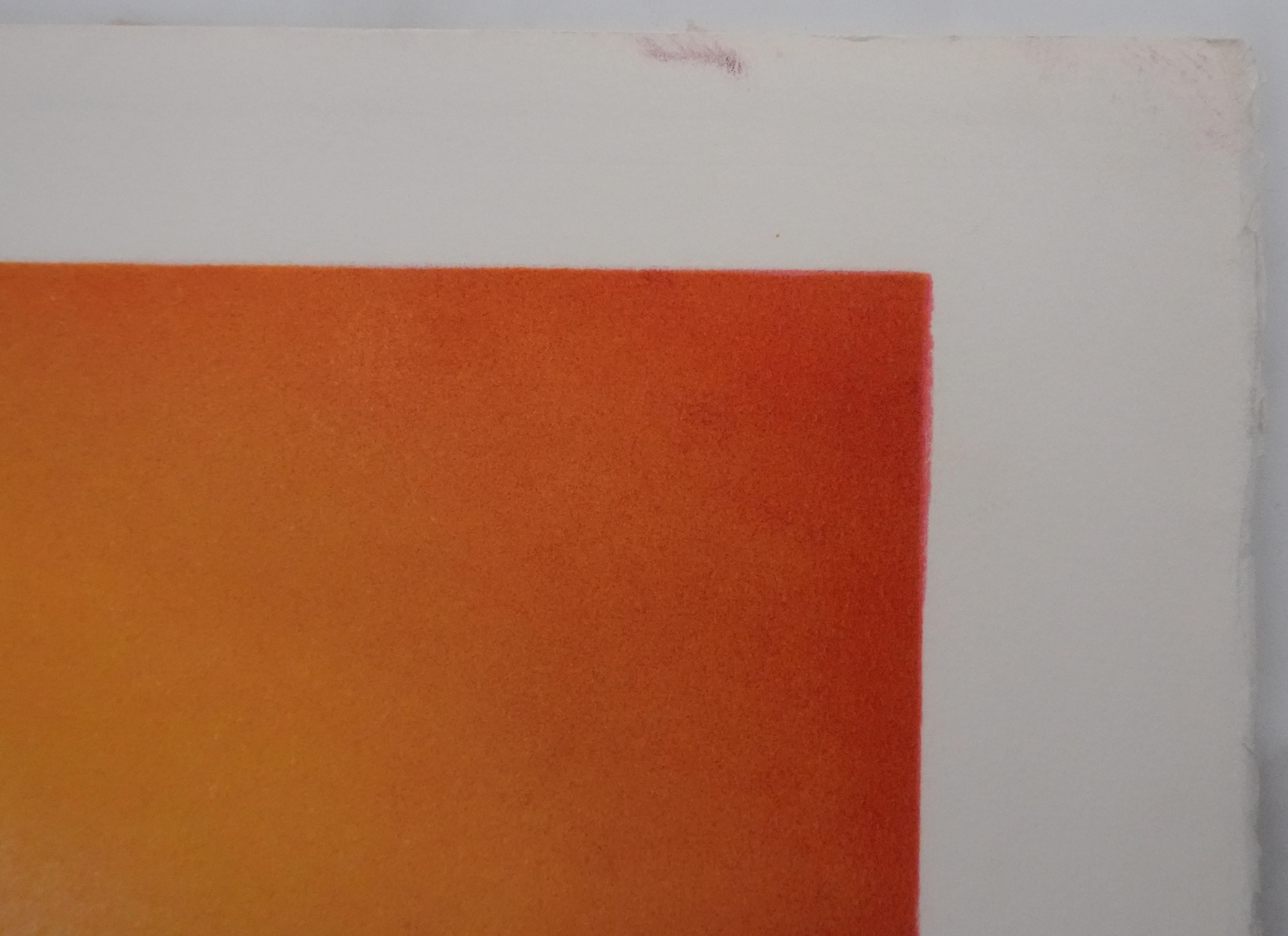 Die Frauen im rosa Kleid - Original handsignierte Lithographie im Angebot 2