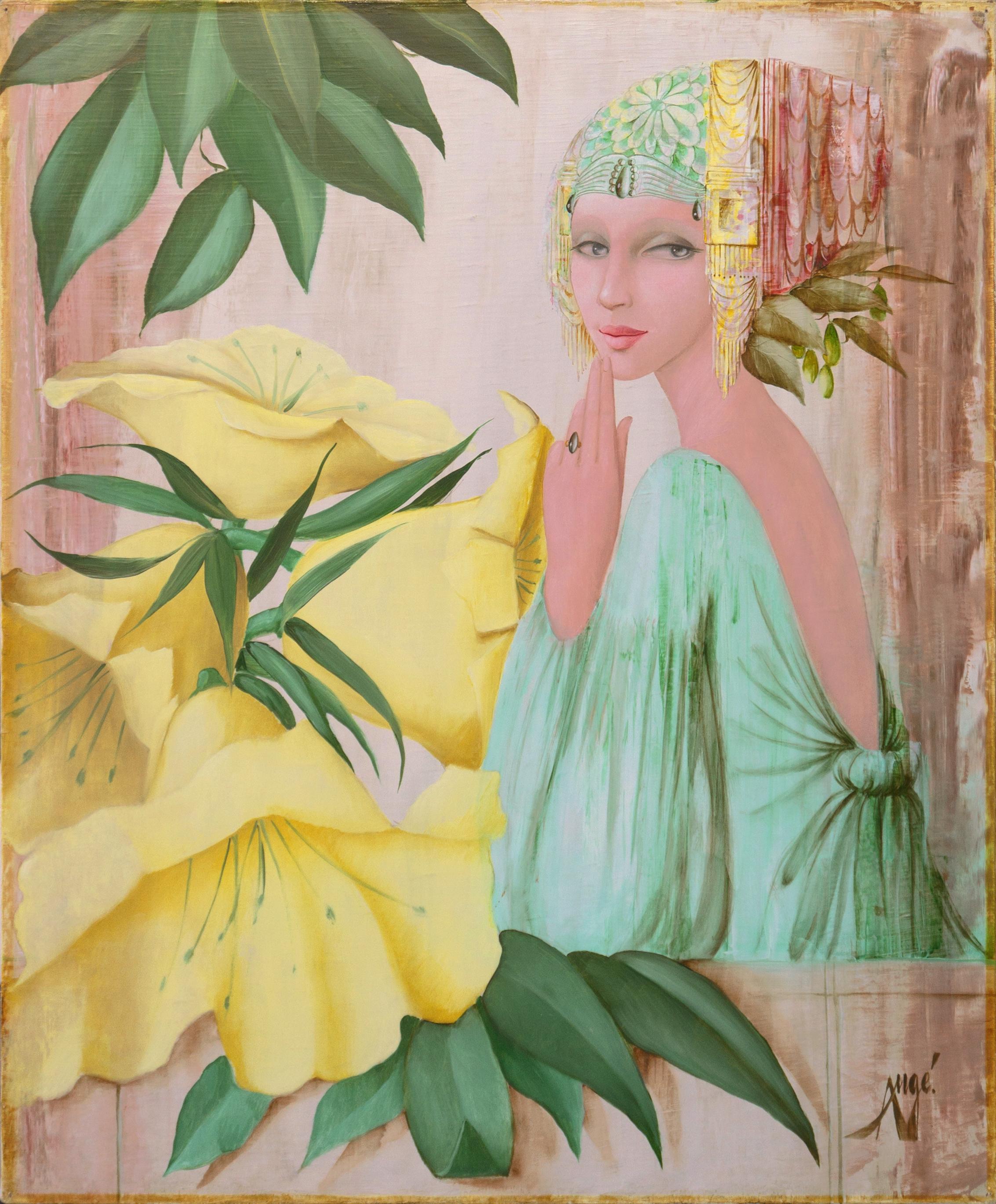 Mujer de verde