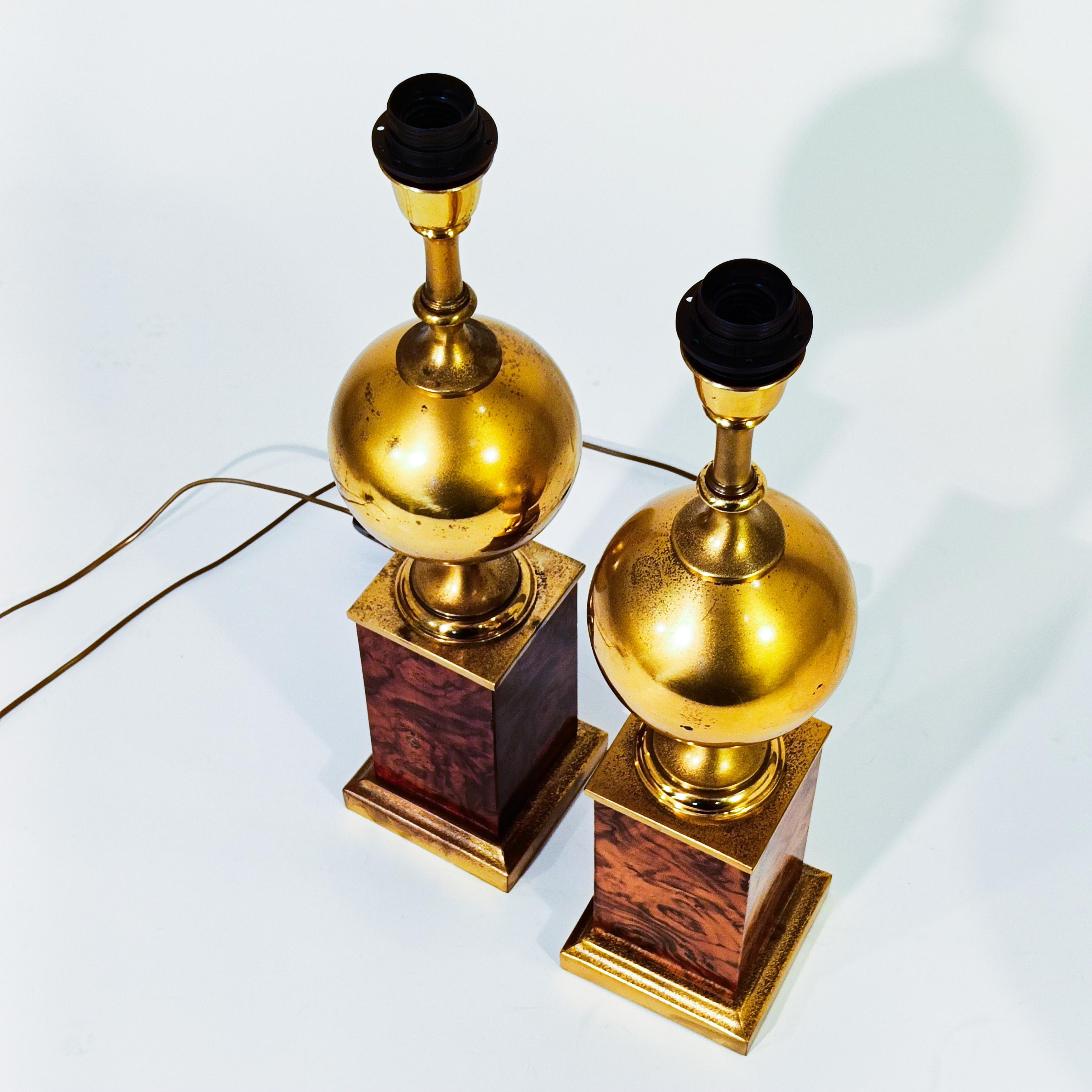 Philippe Barbier. Lámparas de mesa Hollywood Regency de Maison Barbier, Francia, años 60 en venta 2