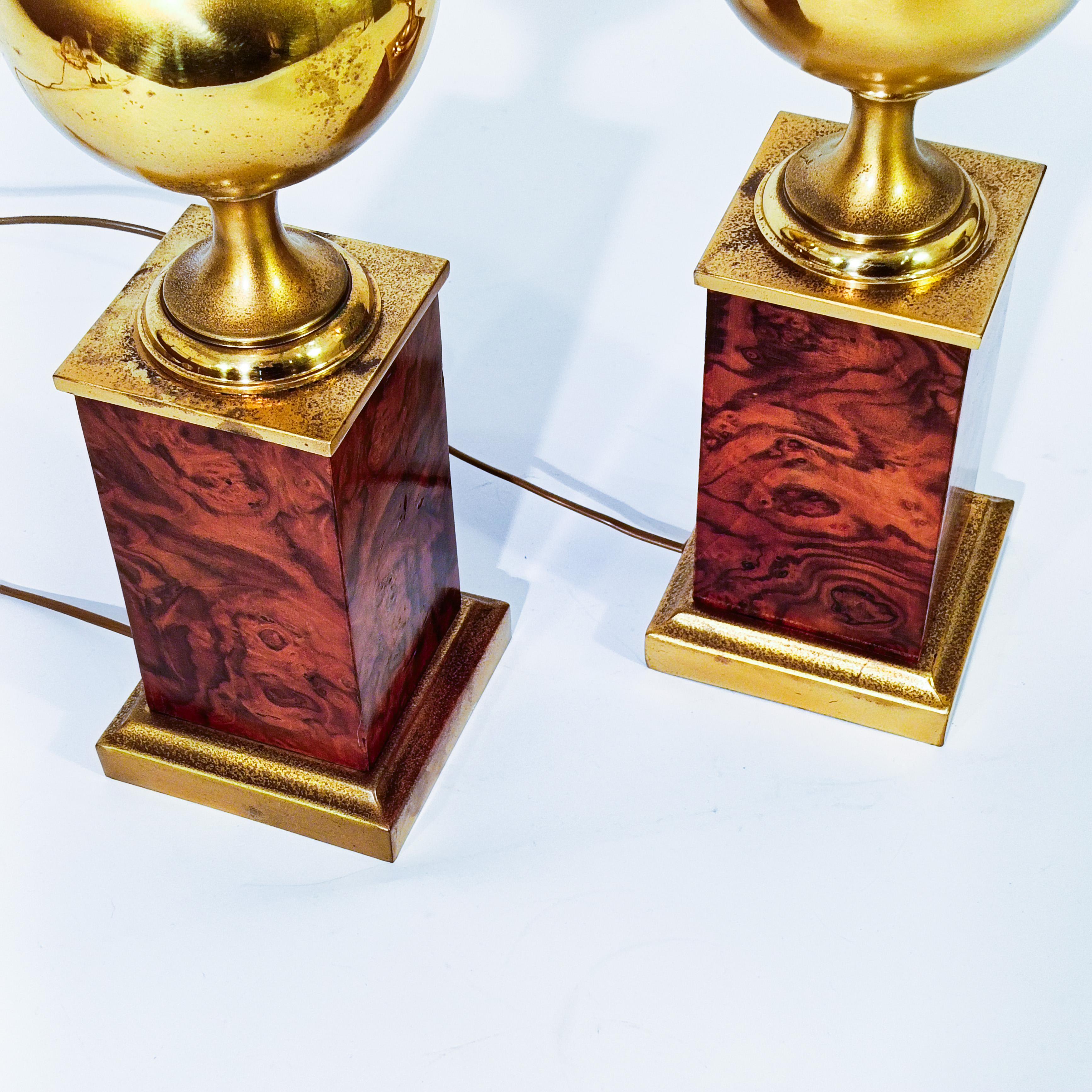 Philippe Barbier. Lámparas de mesa Hollywood Regency de Maison Barbier, Francia, años 60 en venta 3