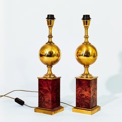 Philippe Barbier. Hollywood Regency table lamps by Maison Barbier, France, 1960s