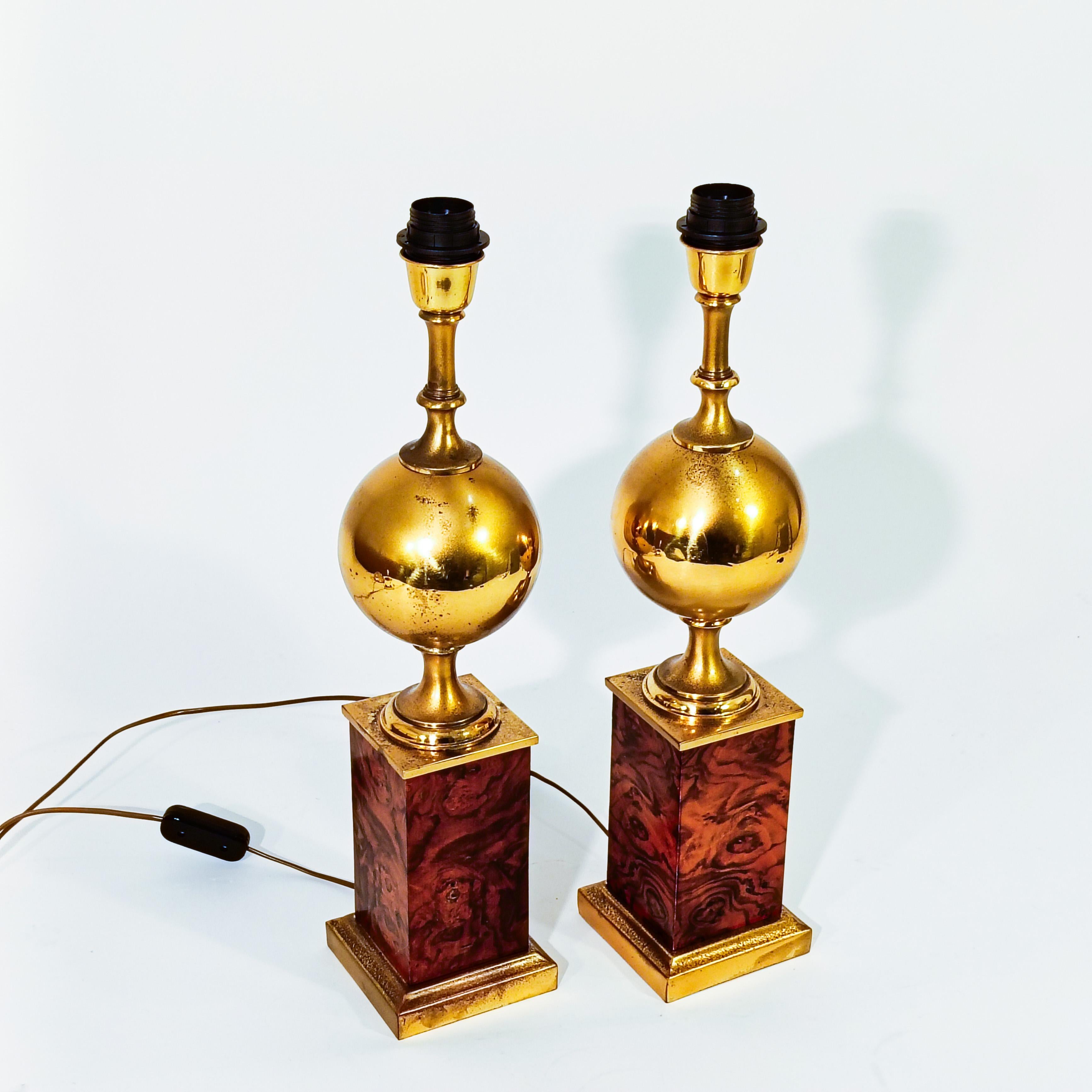 Philippe Barbier. Lámparas de mesa Hollywood Regency de Maison Barbier, Francia, años 60 Regencia de Hollywood en venta