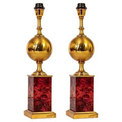 Philippe Barbier. Lampade da tavolo Hollywood Regency di Maison Barbier, Francia, anni '60