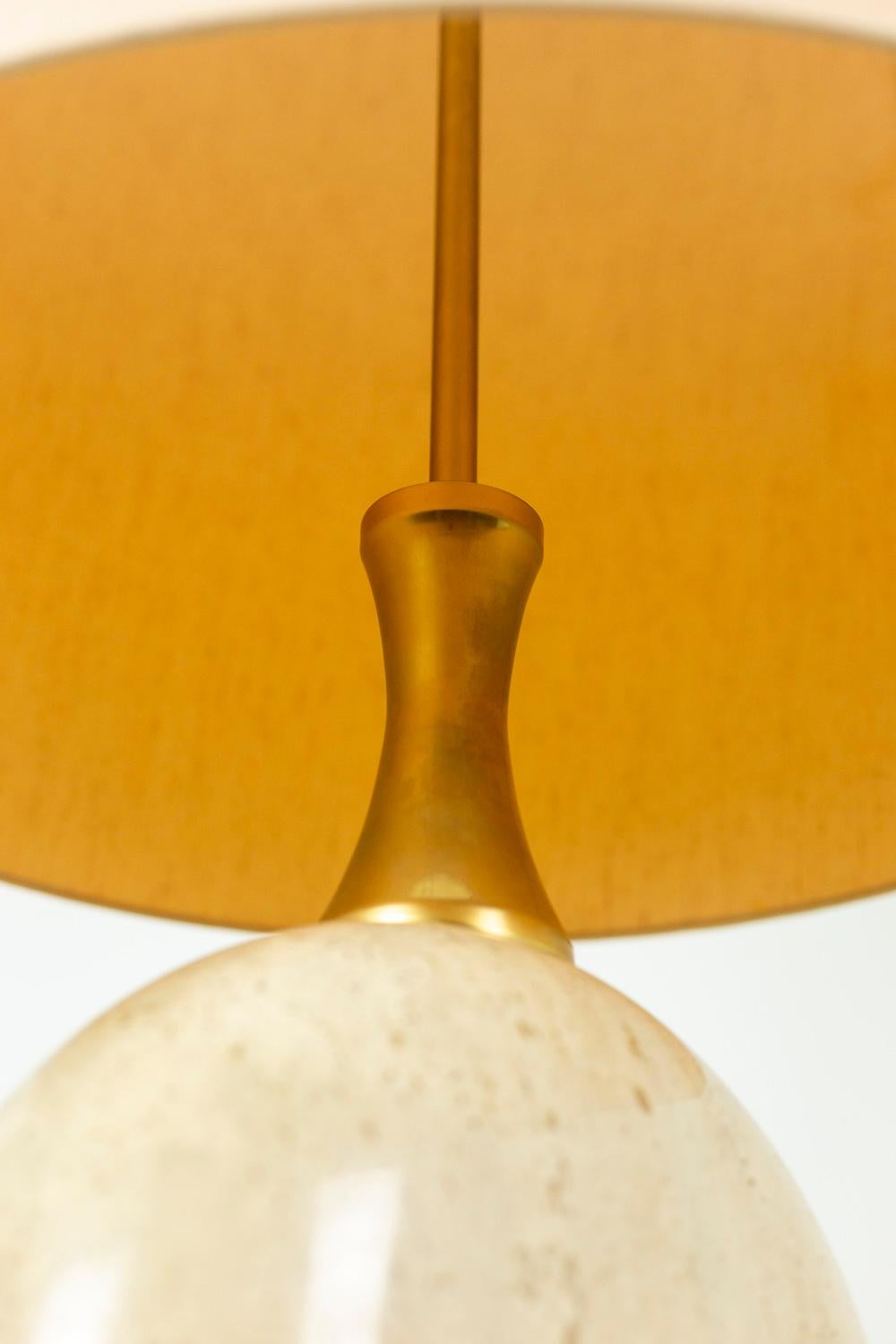 Philippe Barbier, Lamp in Travertine, 1970's For Sale 9