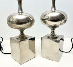 Philippe Barbier Pair of Table Lamps, Circa 1970's