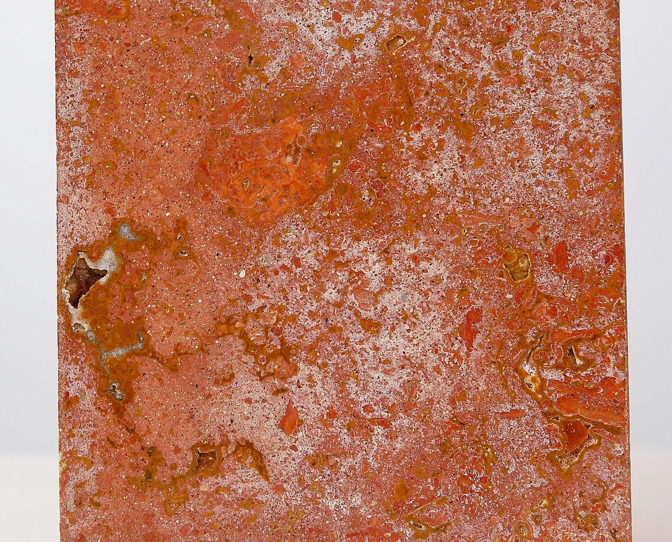 Philippe Barbier red Travertine and Gilt Table - 1970s 2