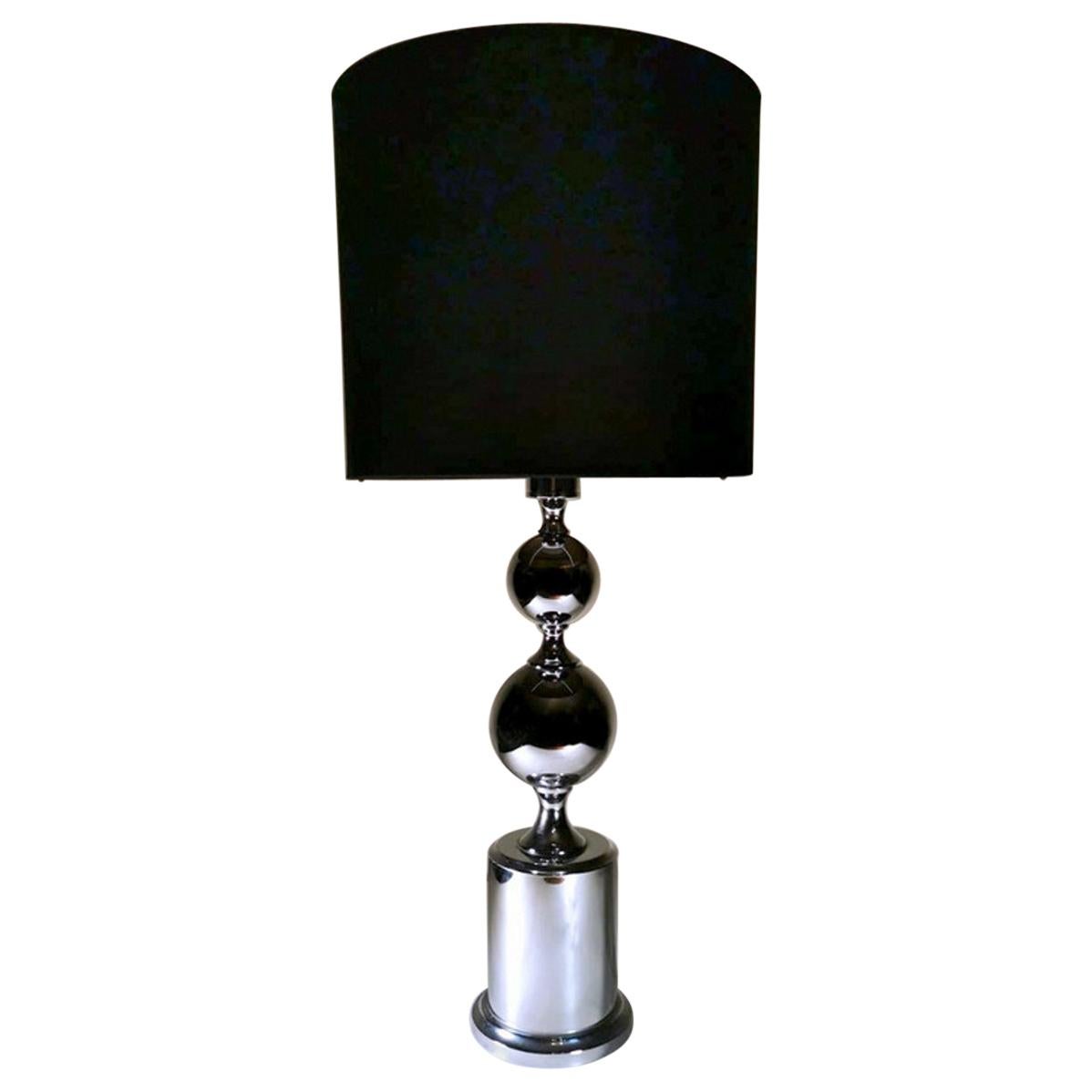 Philippe Barbier Style French Modern Steel Lamp 'Without Lampshade'