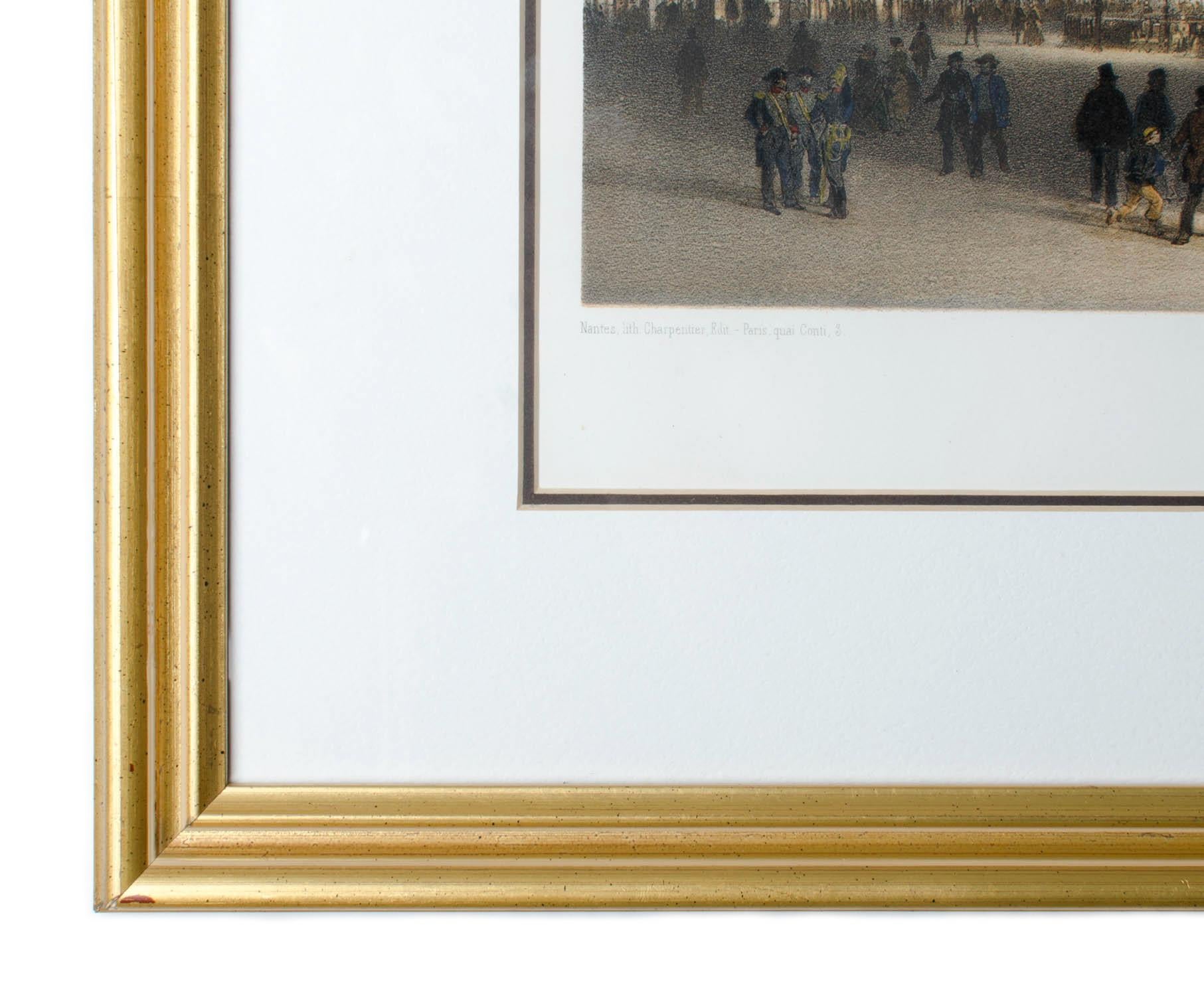 Philippe Benoist - Cirque de L'Impératrice, Paris- Gravure ancienne 1861 Bon état - En vente à Savannah, GA