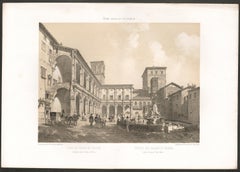 Cortile del Palazzo di Venezia, Rom, Italien. Lithografie