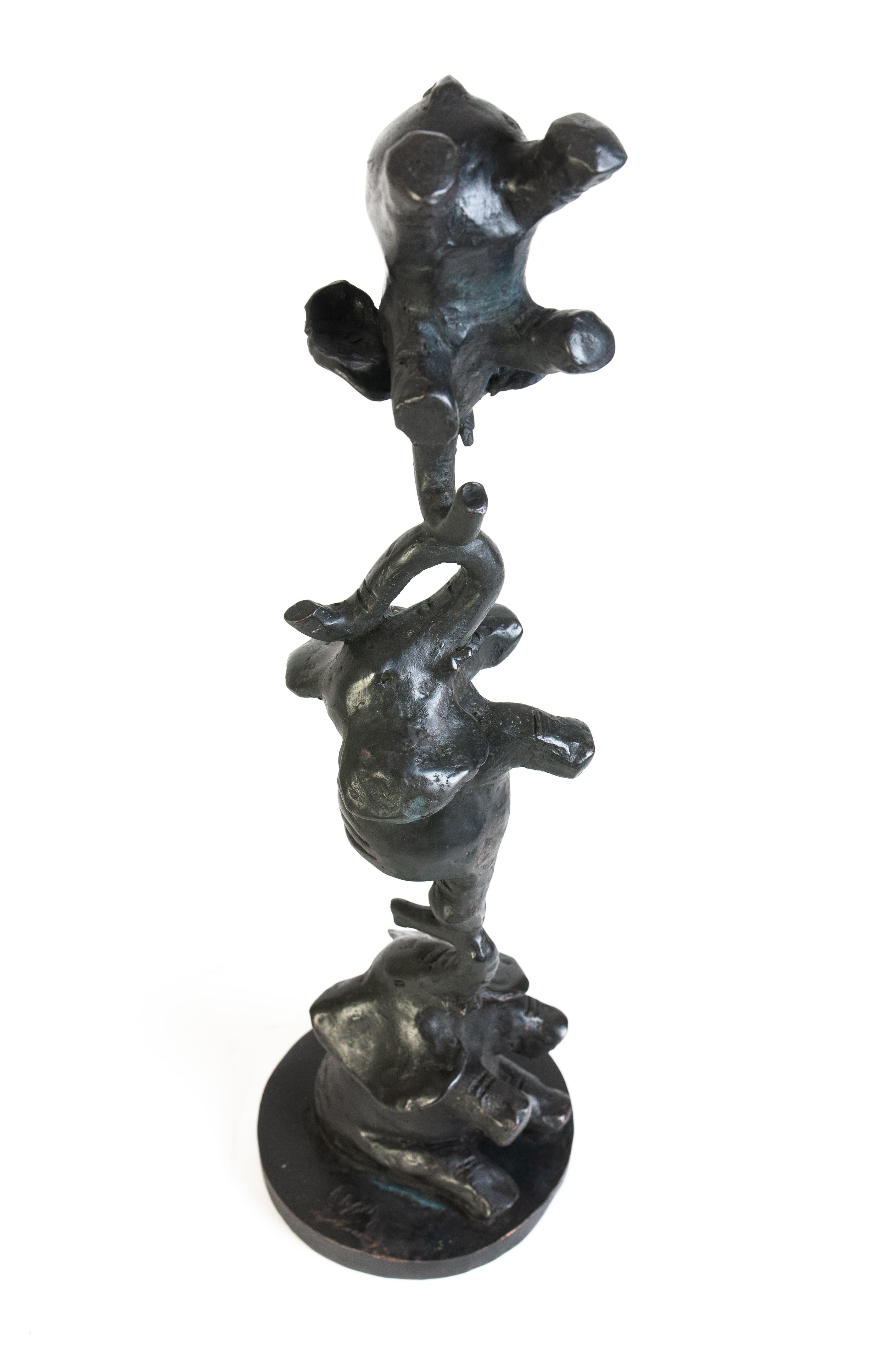  Équilibre d'éléphants ( mod.01 ) - Sculpture by Philippe Berry