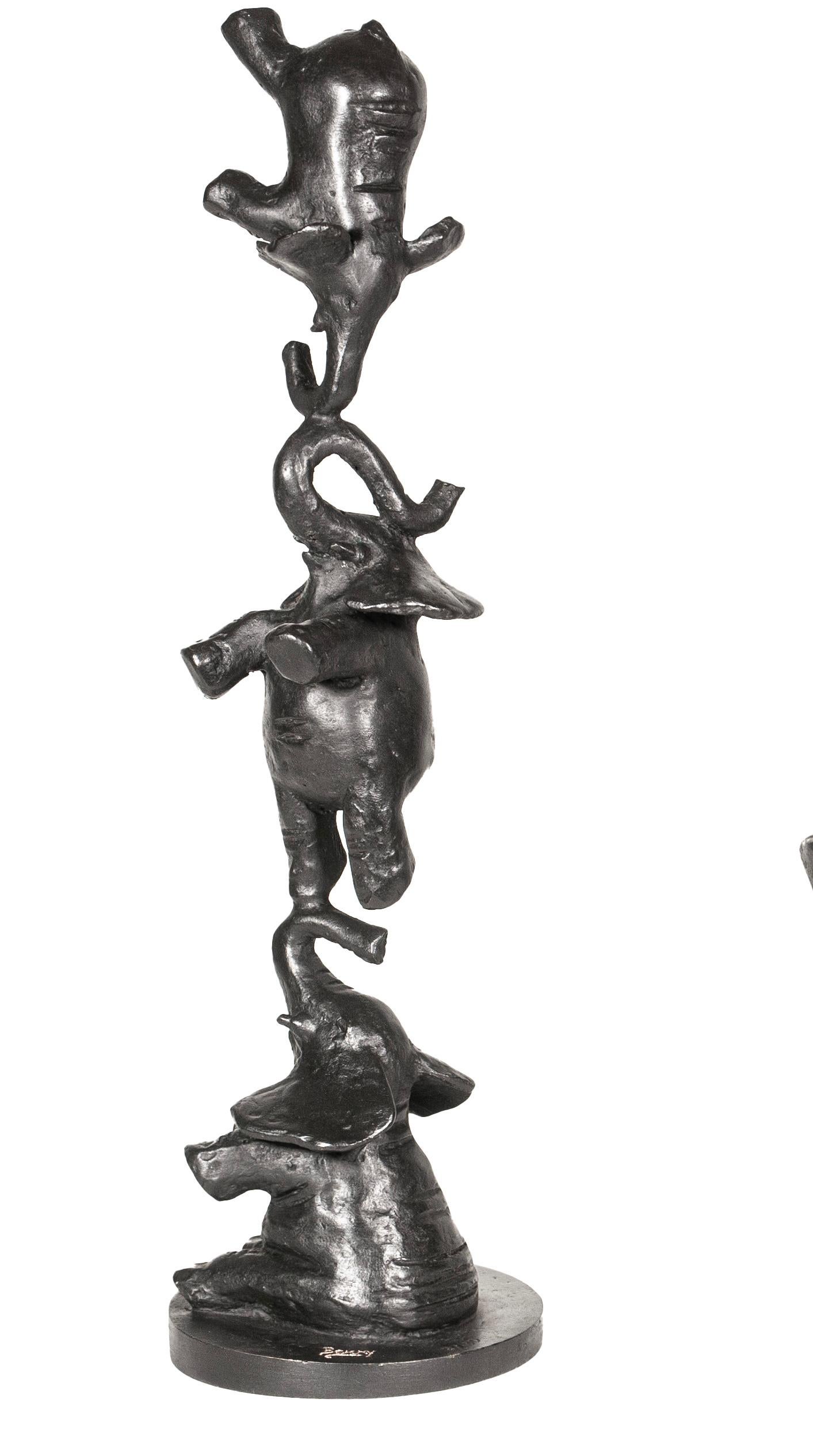 Philippe Berry Figurative Sculpture -  Équilibre d'éléphants ( mod.01 )