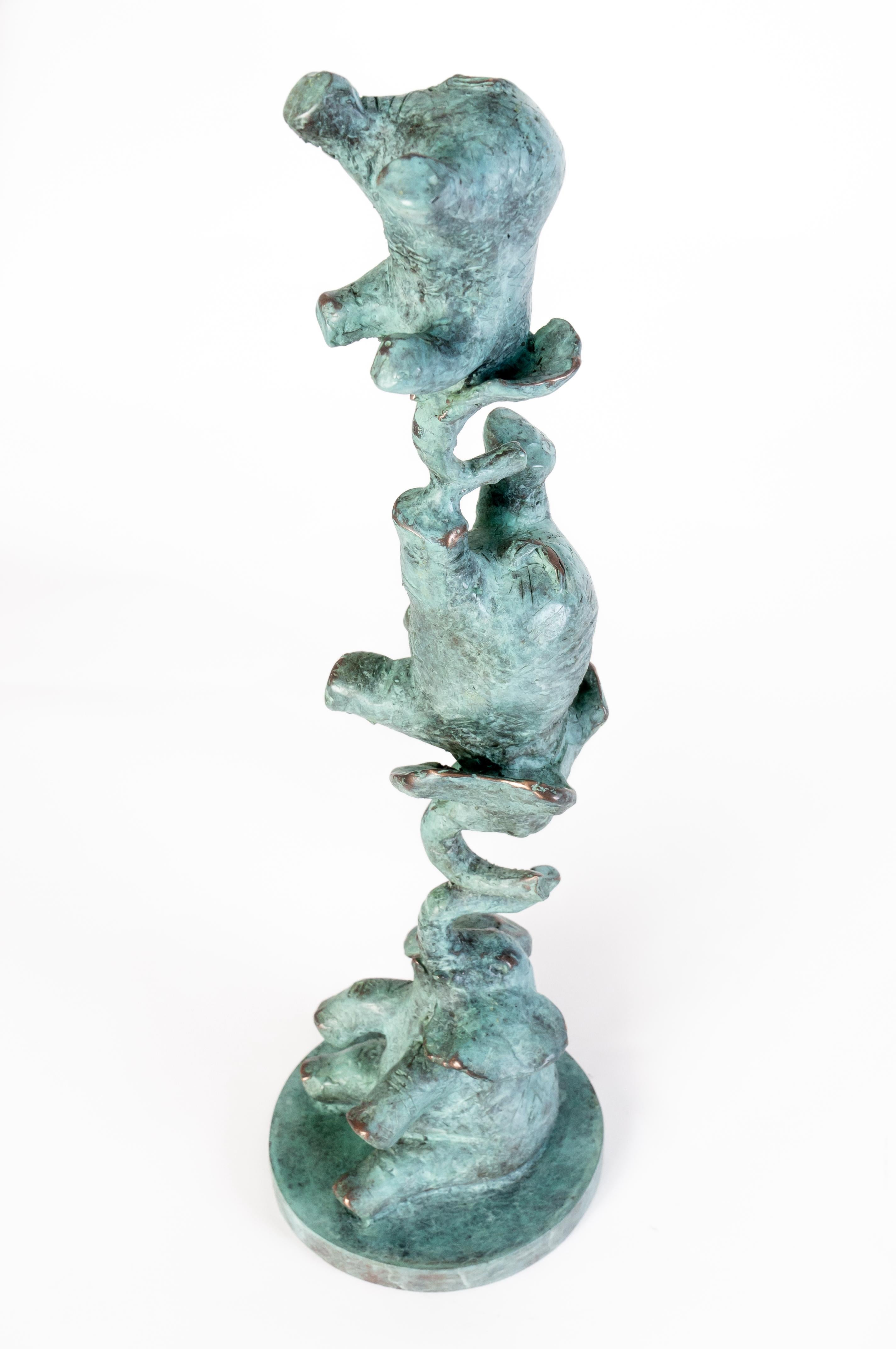  Équilibre d'éléphants ( mod.03 ) - Sculpture by Philippe Berry