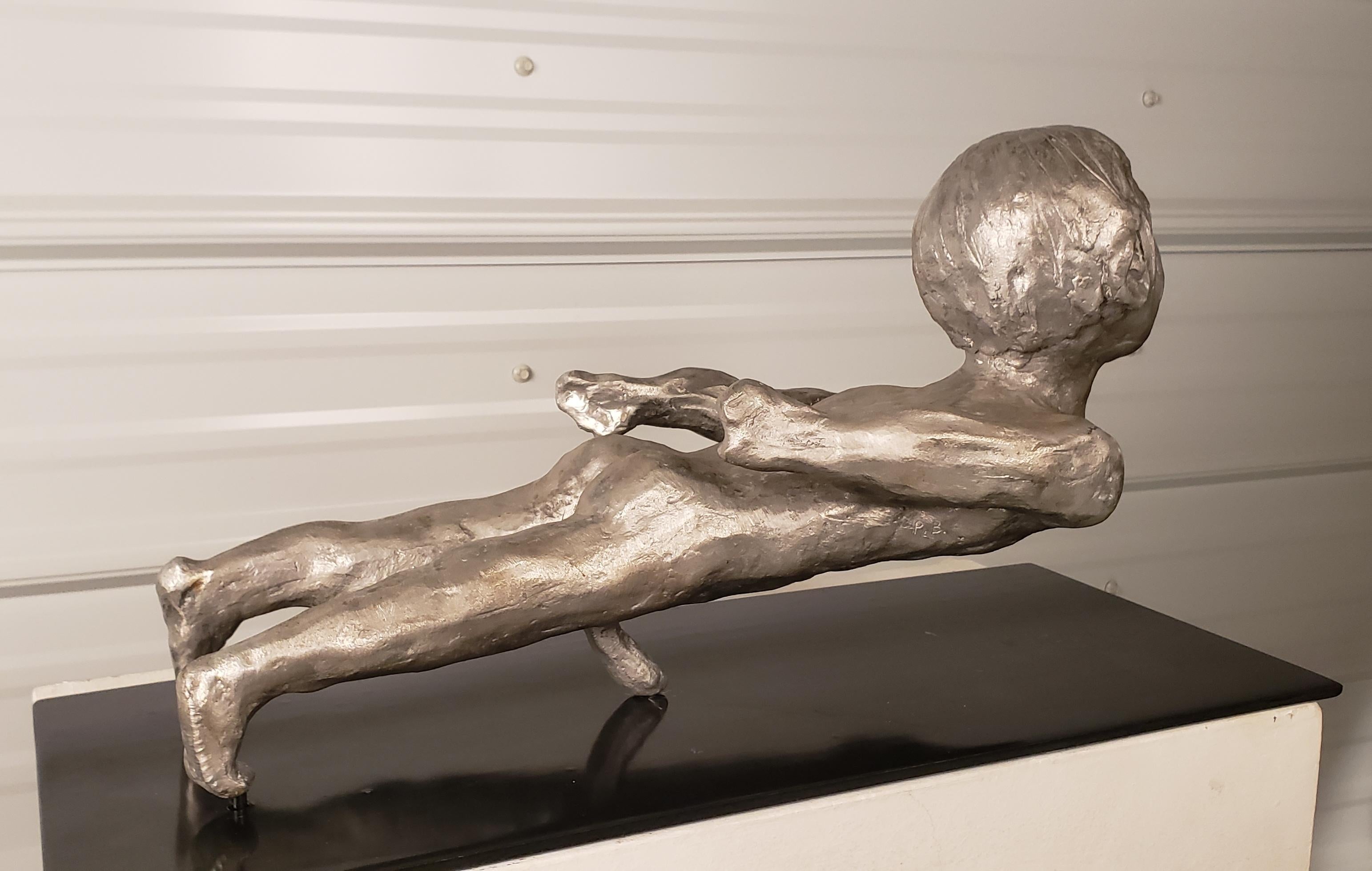 Philippe Berry Skulptur Sans Les Mains (Aluminium) im Angebot