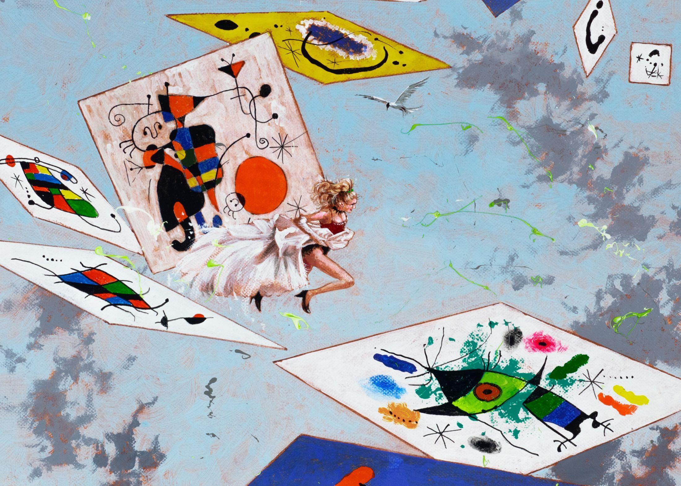 Miró Love - Painting by Philippe Bertho