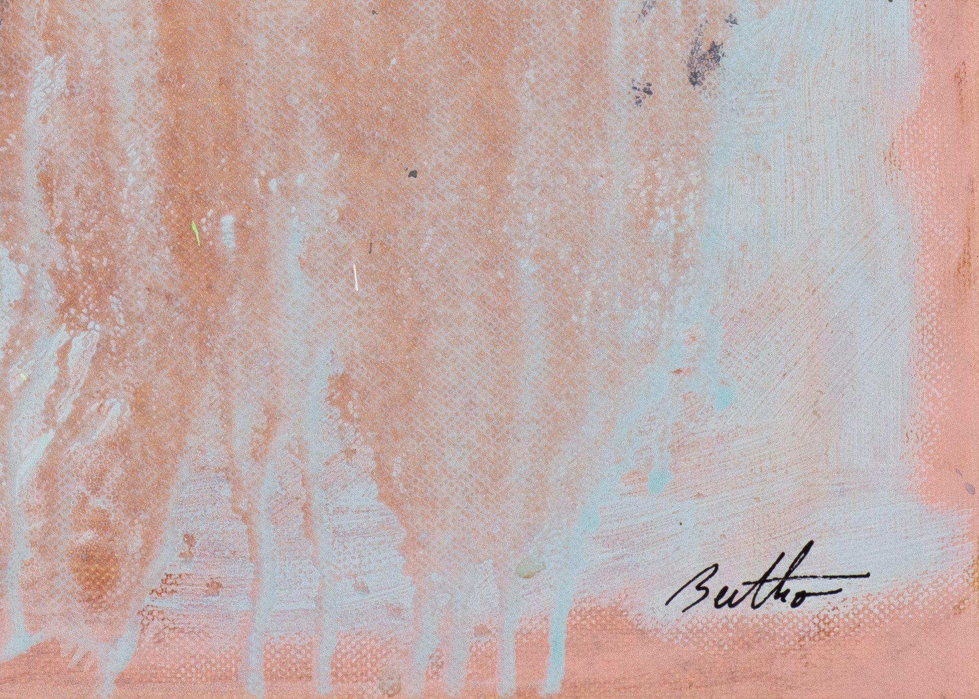 Miró Love - Gray Figurative Painting by Philippe Bertho