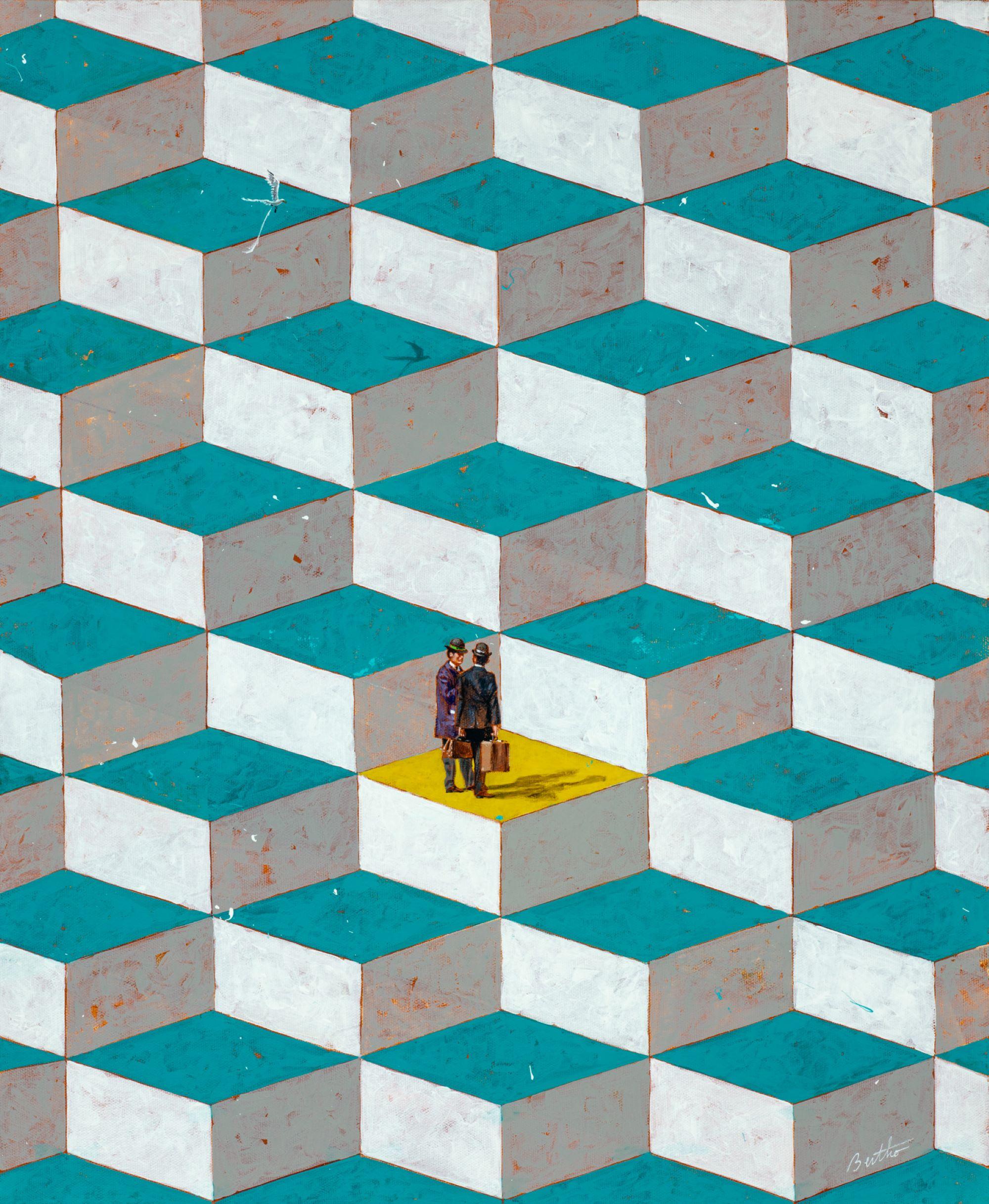 Philippe Bertho Figurative Painting - On the Yellow