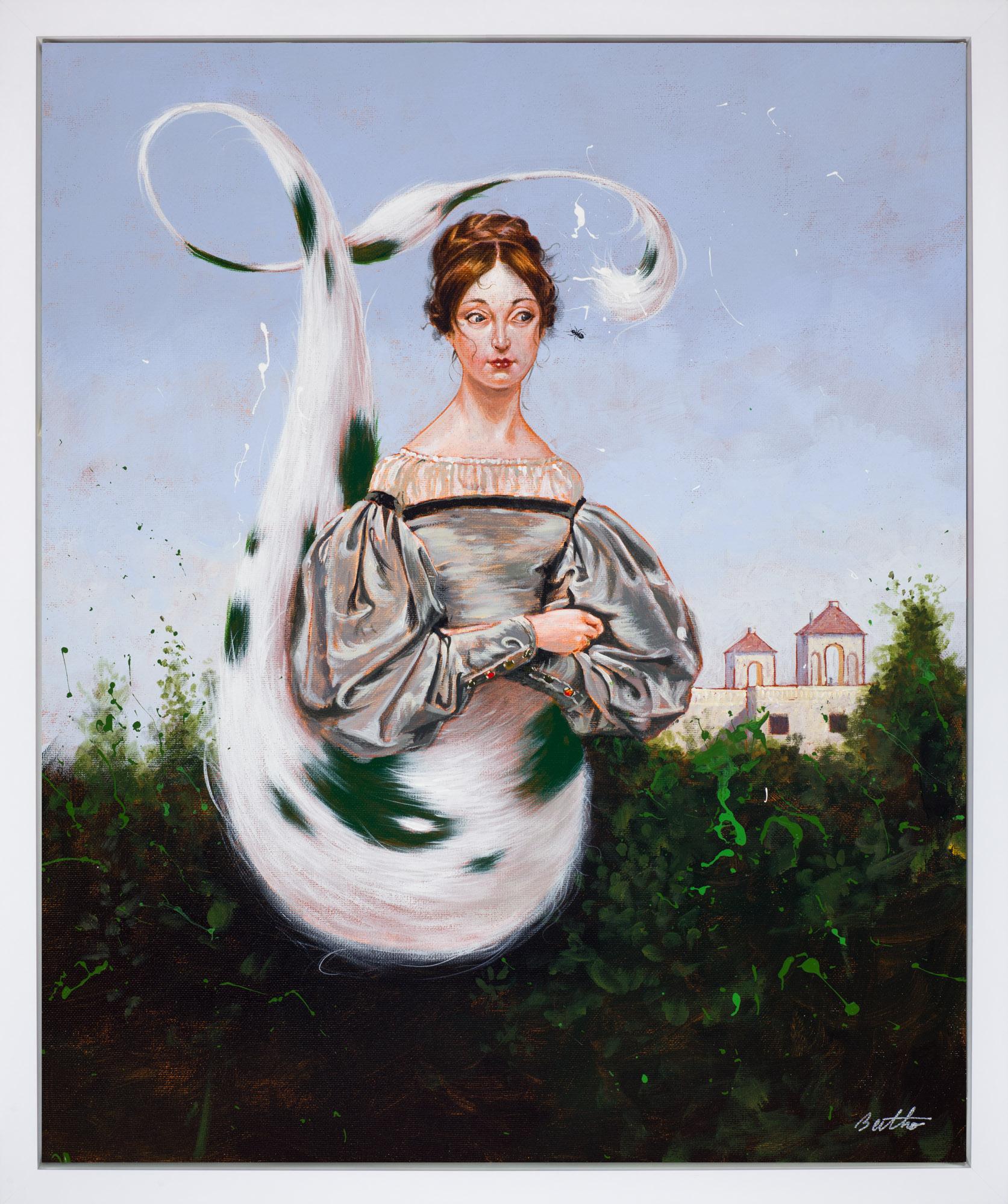 The Ant - Gray Figurative Painting by Philippe Bertho