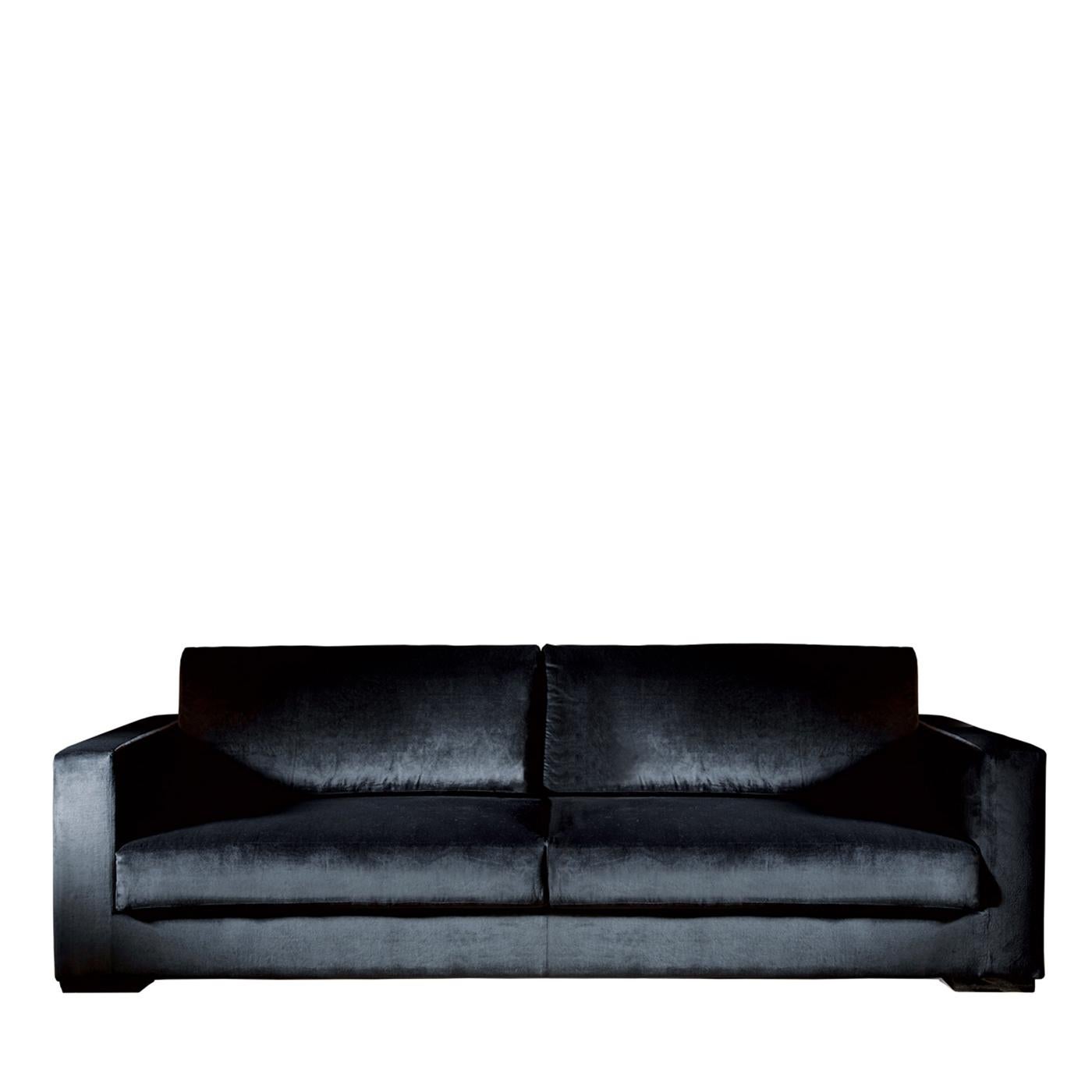 Italian Philippe Black Sofa by Dom Edizioni  For Sale