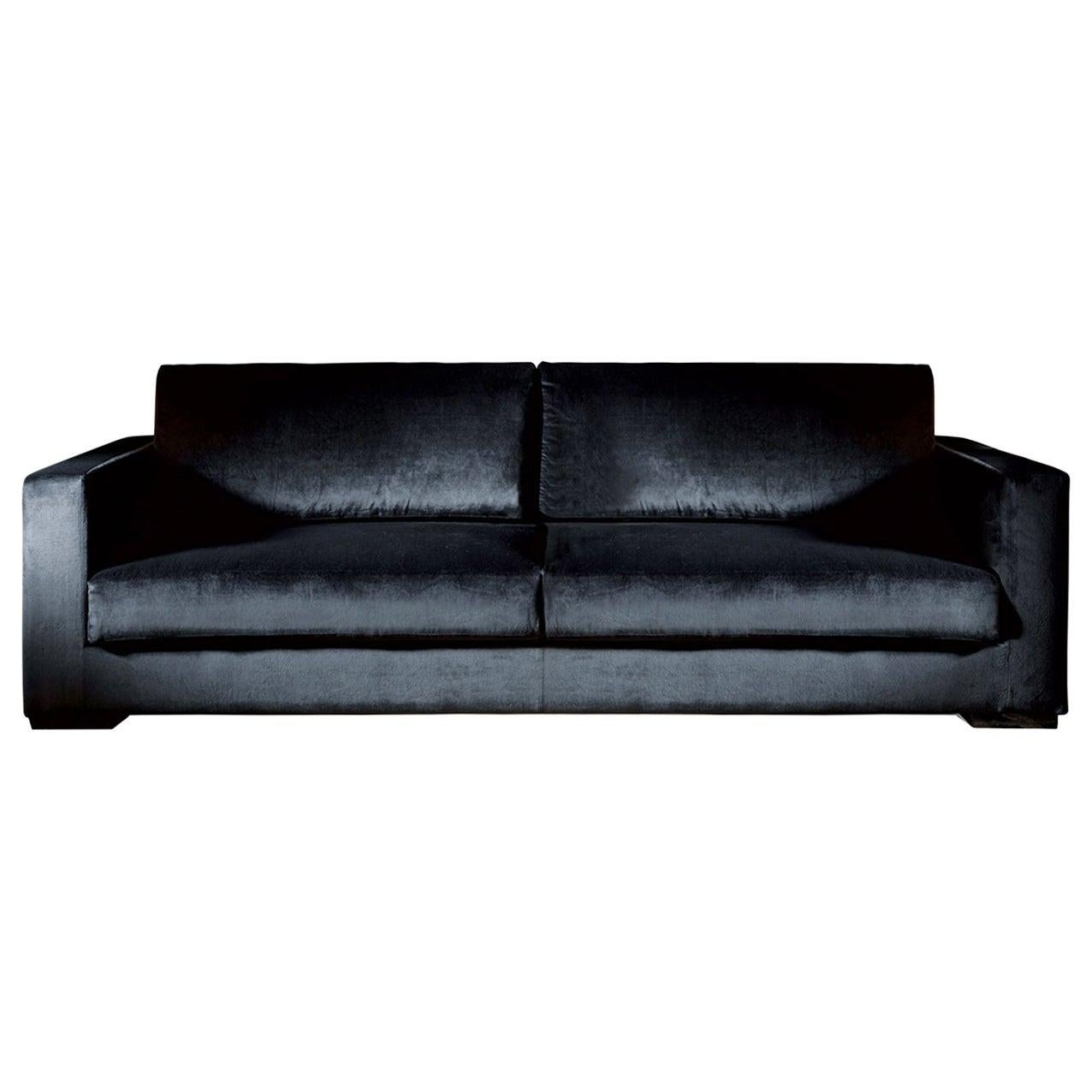 Philippe Black Sofa by Dom Edizioni  For Sale