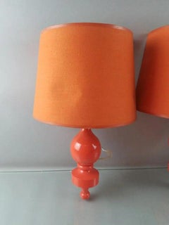 Philippe CAPELLE Popdesign Wall Lights in Lacquered Wood, circa 1970