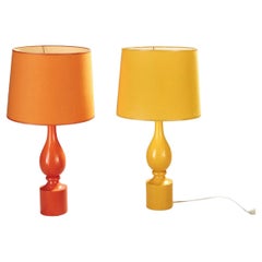Philippe Capelle 'XX-XXI ème' 2 luci popdesign in legno laccato, circa 1970