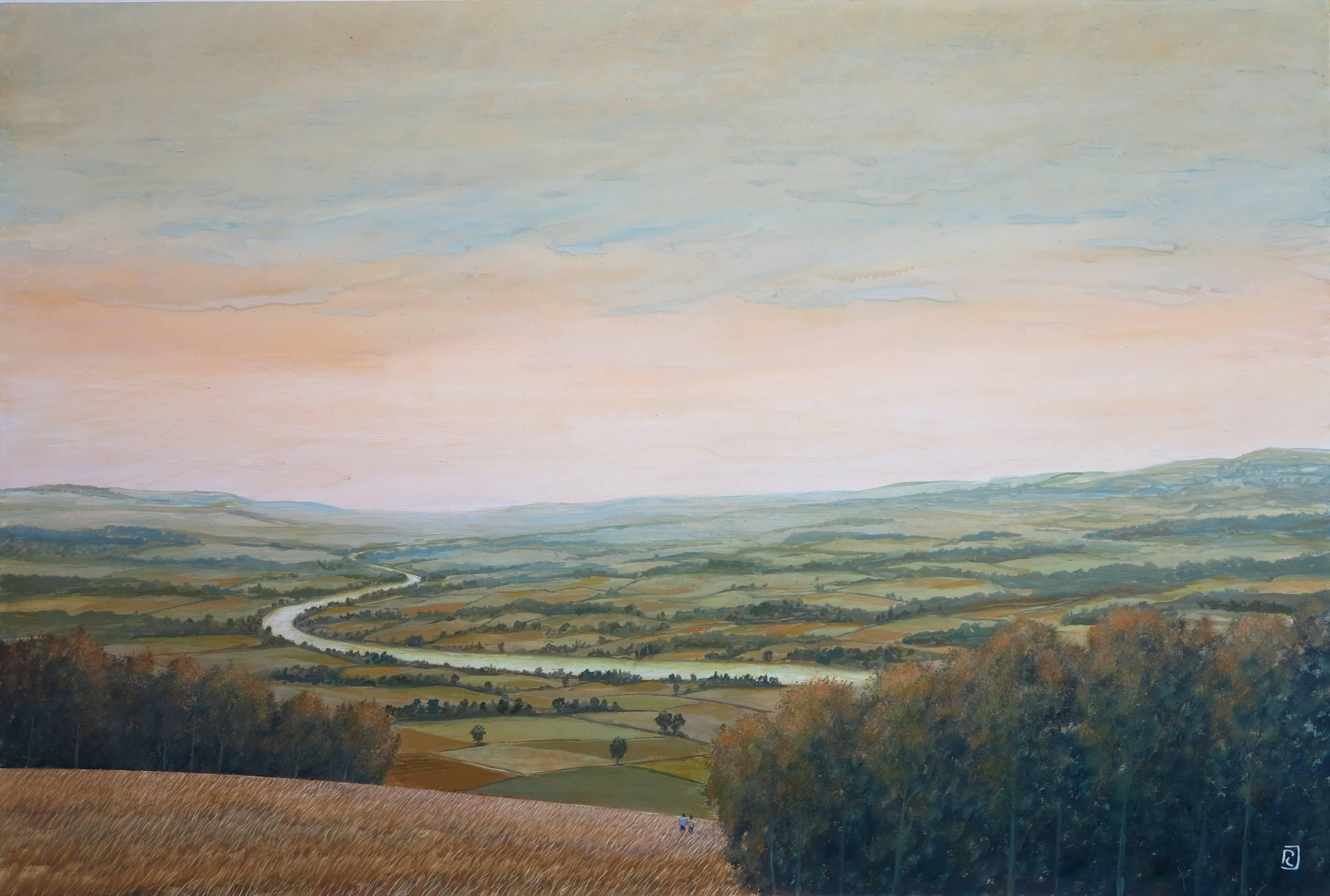 La rivière - Painting by Philippe Charles Jacquet
