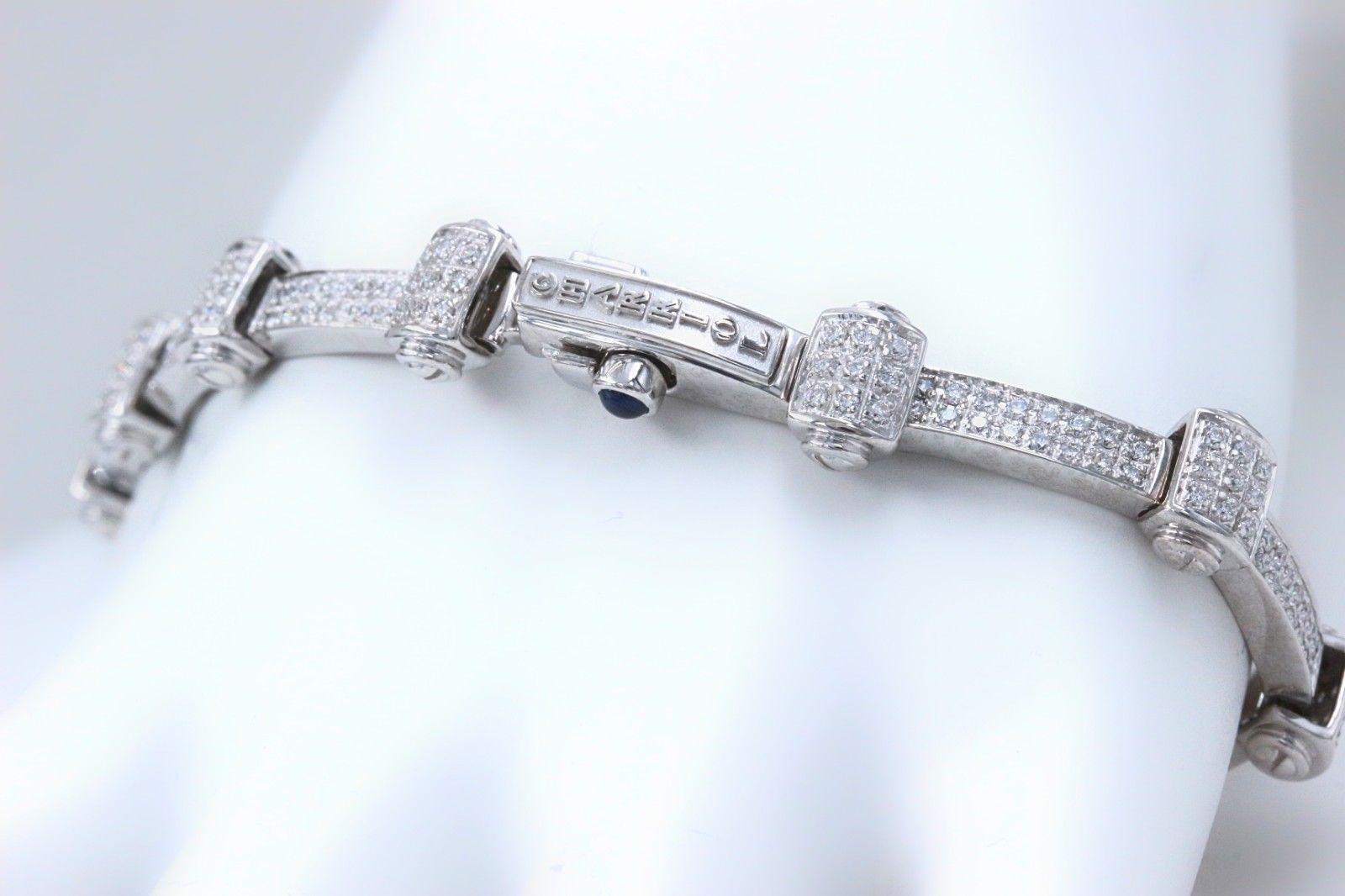 Afstoten middag Hulpeloosheid Philippe Charriol 18 Karat White Gold Pave Diamond Bracelet 1.00 Carat For  Sale at 1stDibs | charriol diamond bracelet