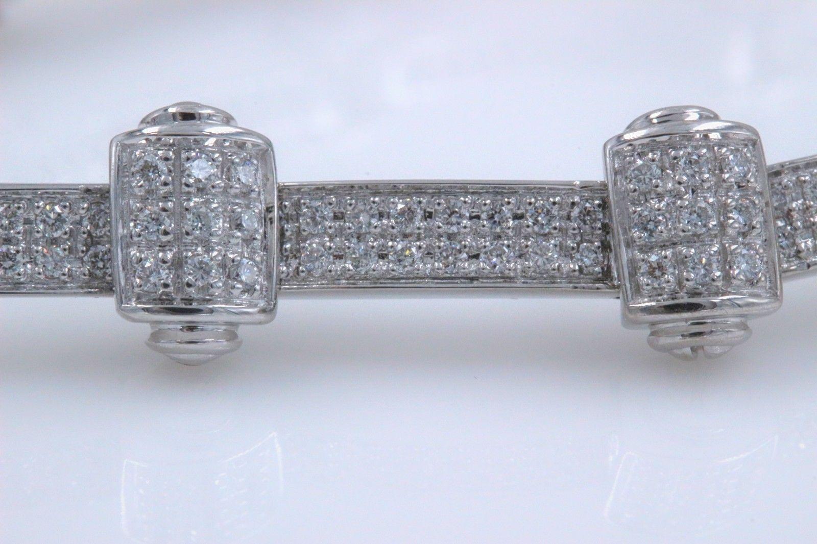 Philippe Charriol 18 Karat Weißgold Pavé-Diamantarmband 1,00 Karat im Zustand „Hervorragend“ im Angebot in San Diego, CA