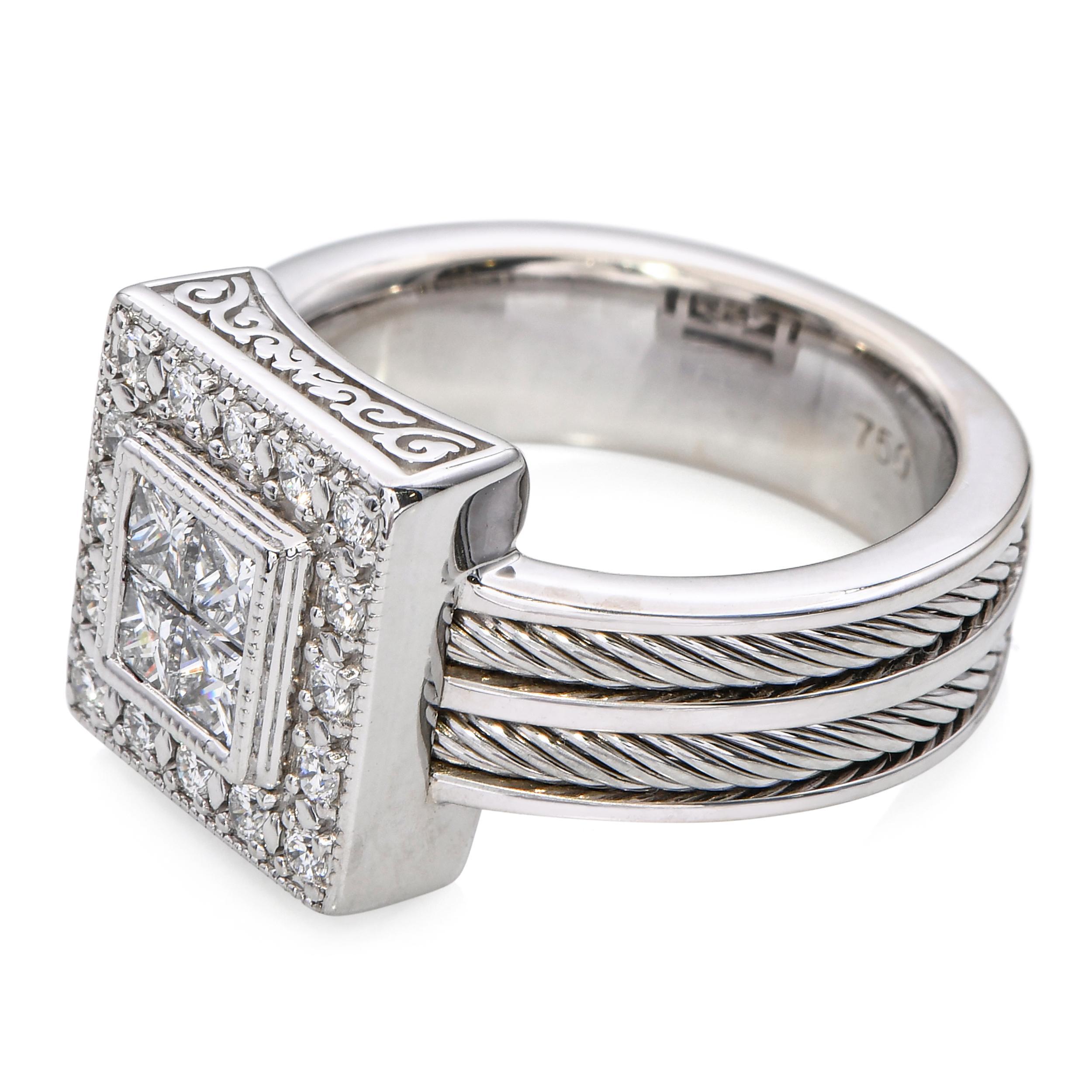 Philippe Charriol Bague en or blanc 18k avec diamants Pour femmes en vente
