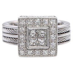 Philippe Charriol 18k White Gold Diamond Ring