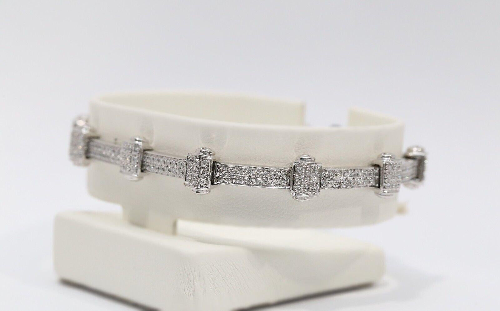 This exquisite Philippe Charriol diamond bracelet is a stunning display of luxury and elegance. Charriol’s signature design elements, known for blending classic and contemporary styles, are evident in the meticulous craftsmanship and structural