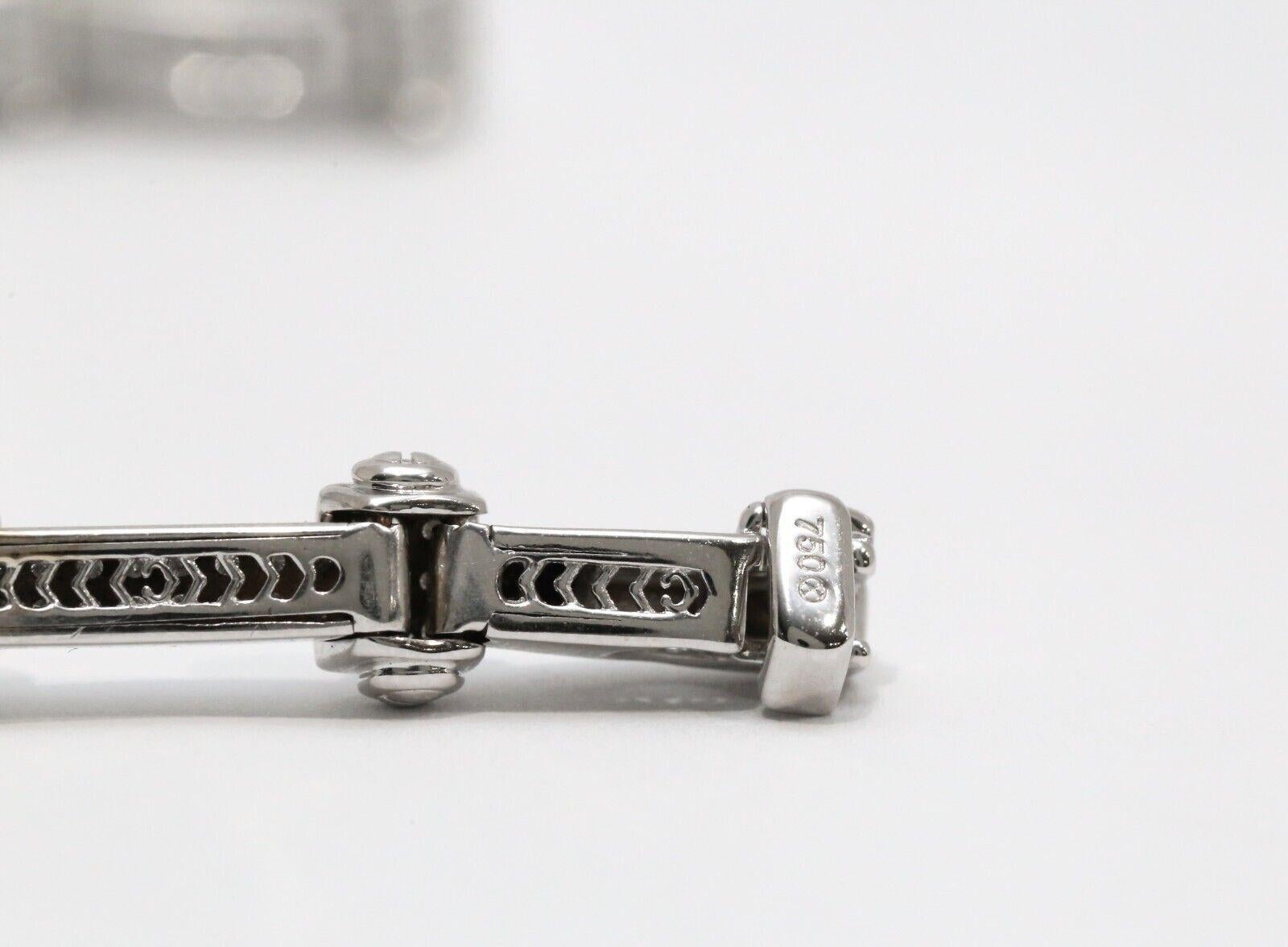 Philippe Charriol 18K White Gold Pave Diamond Bracelet 7.5