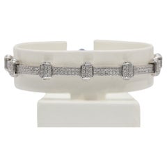 Philippe Charriol 18K White Gold Pave Diamond Bracelet 7.5" - 24.1g