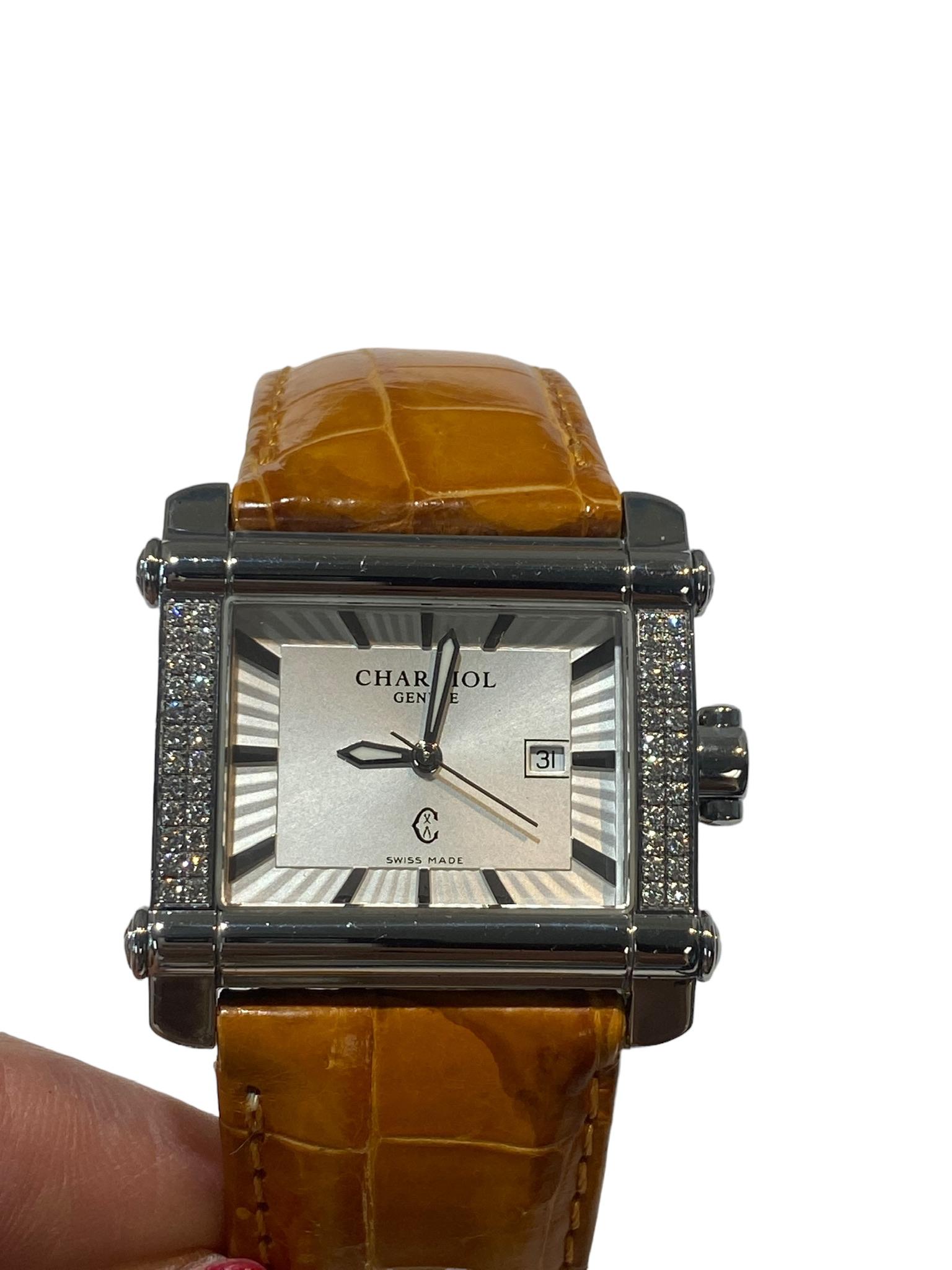 Philippe Charriol, Diamant-Uhr .50 Karat Schweizer Uhr Schweizer Uhrwerk CCHL (Zeitgenössisch)